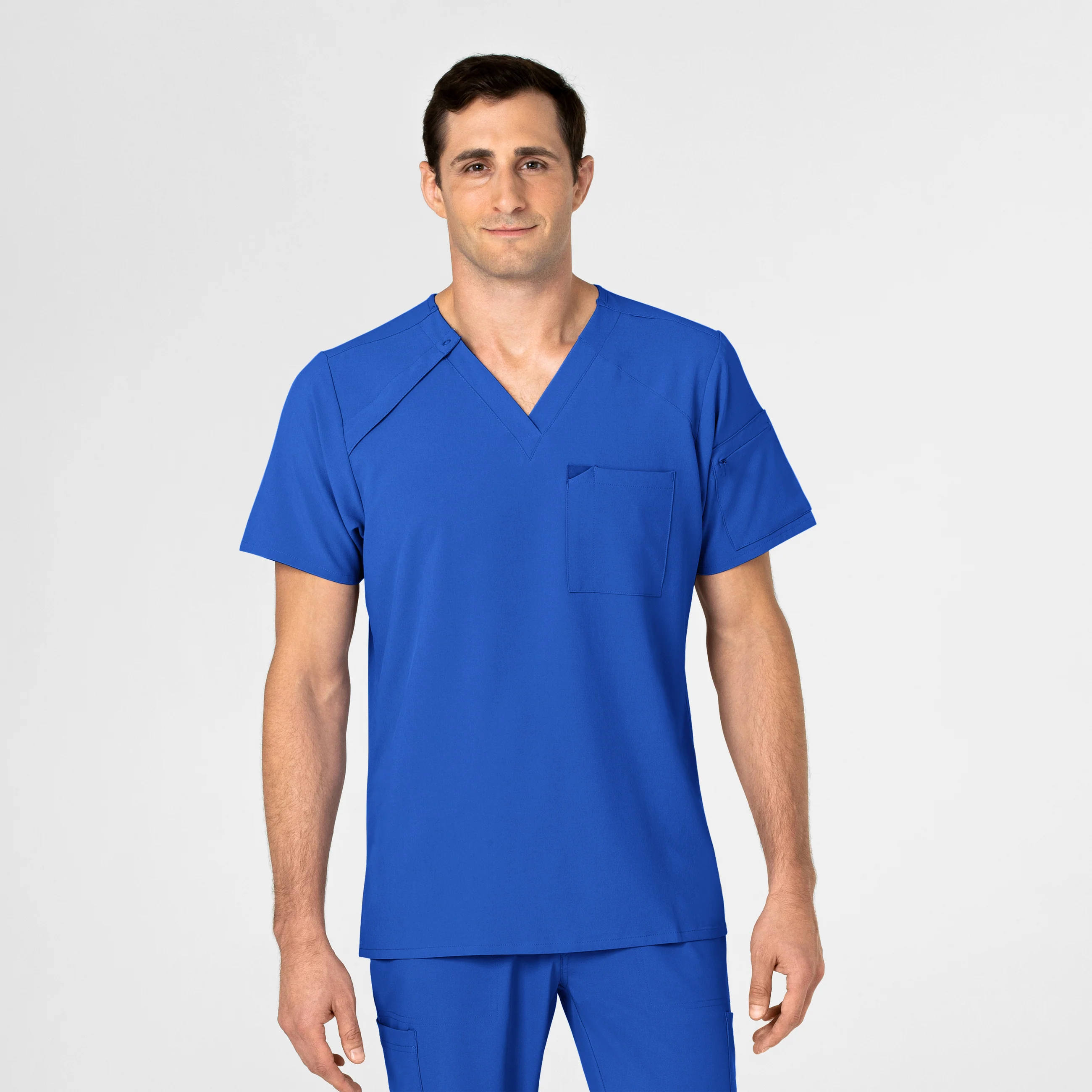 RENEW Men's EZ Zip Scrub Top - Royal