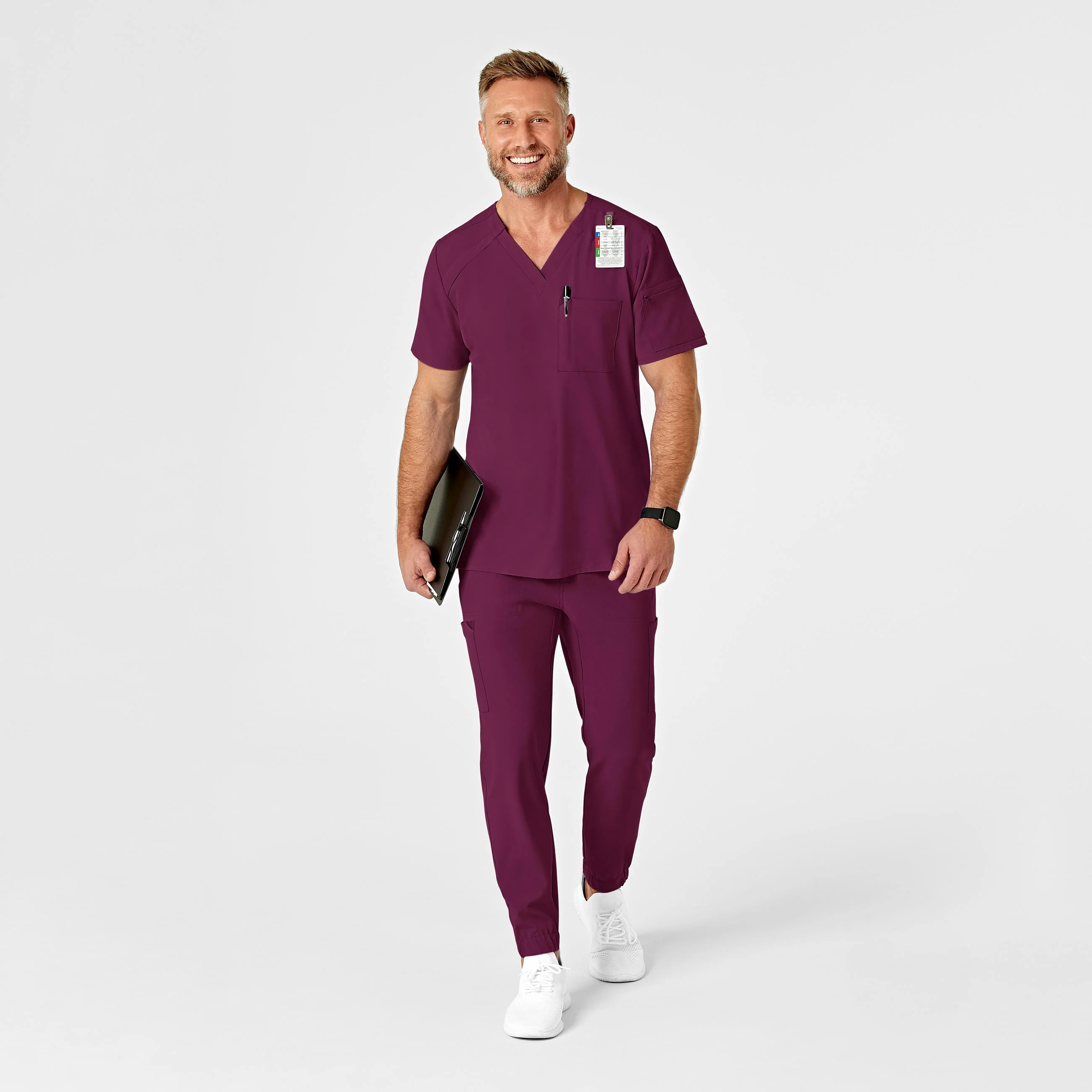RENEW Men's Jogger Scrub Pant - Wine - Image 3