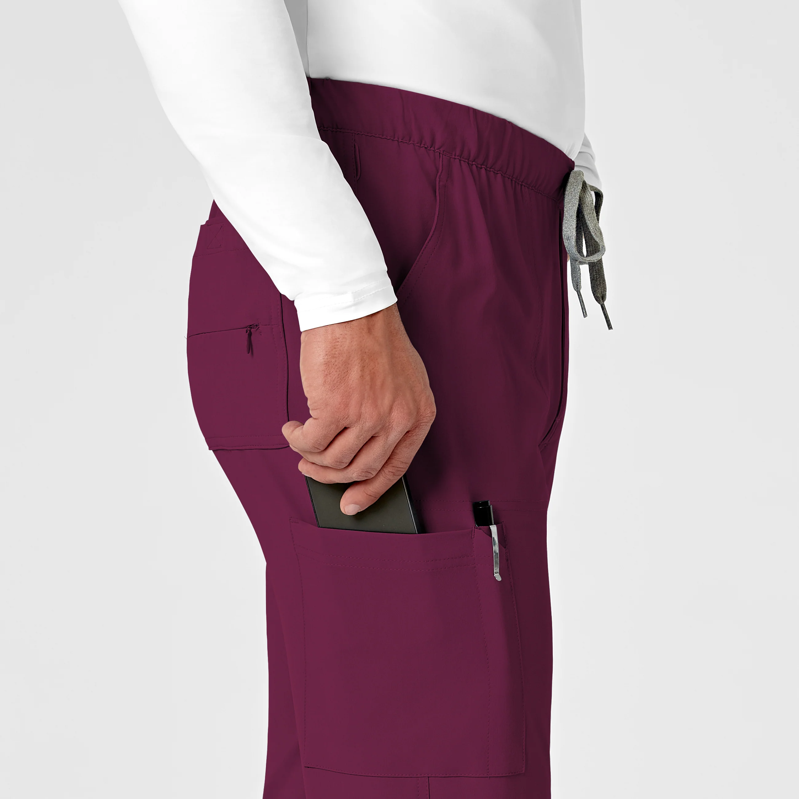 RENEW Men's Jogger Scrub Pant - Wine - Image 6