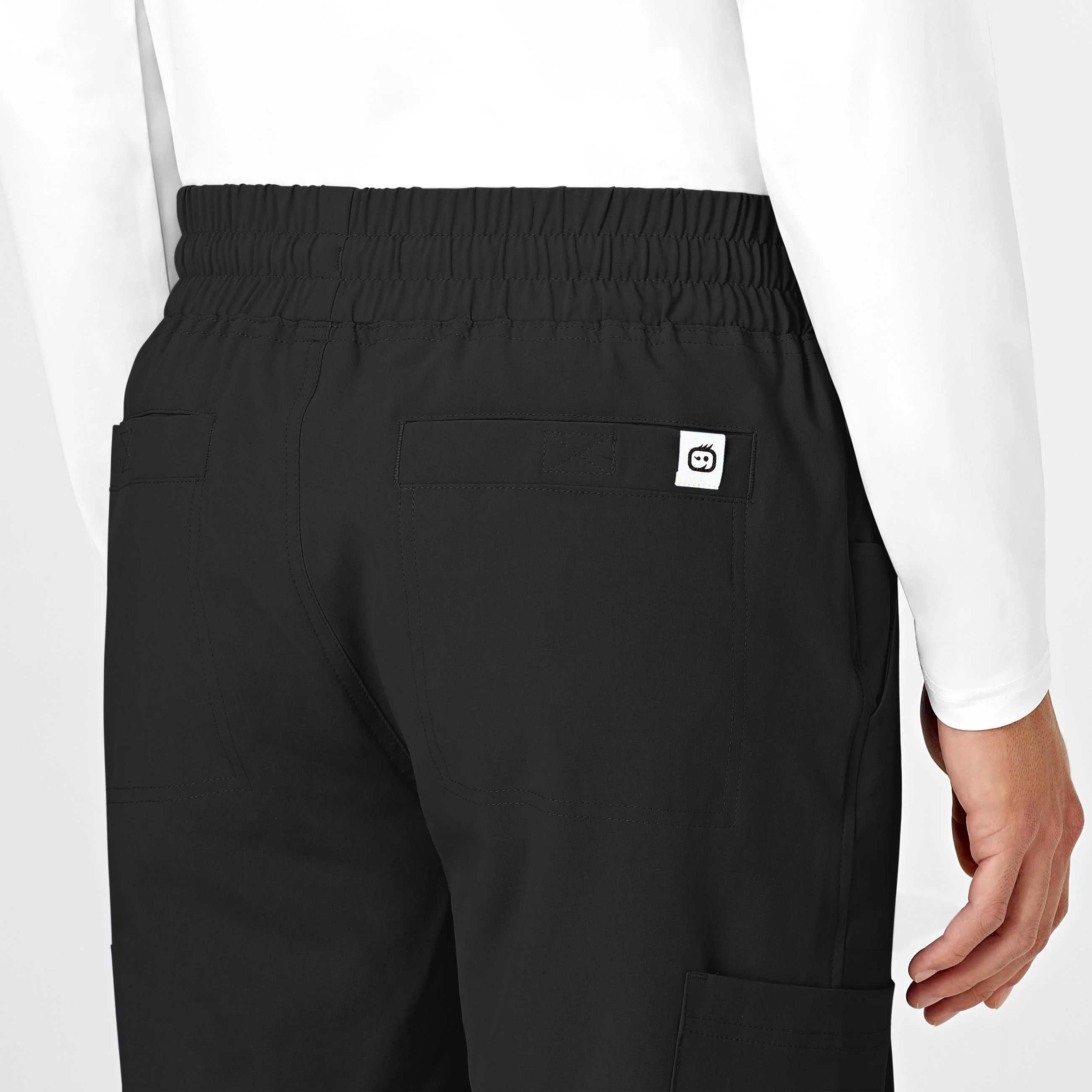 RENEW Mens Straight Slim Scrub Pant - Black - Image 10