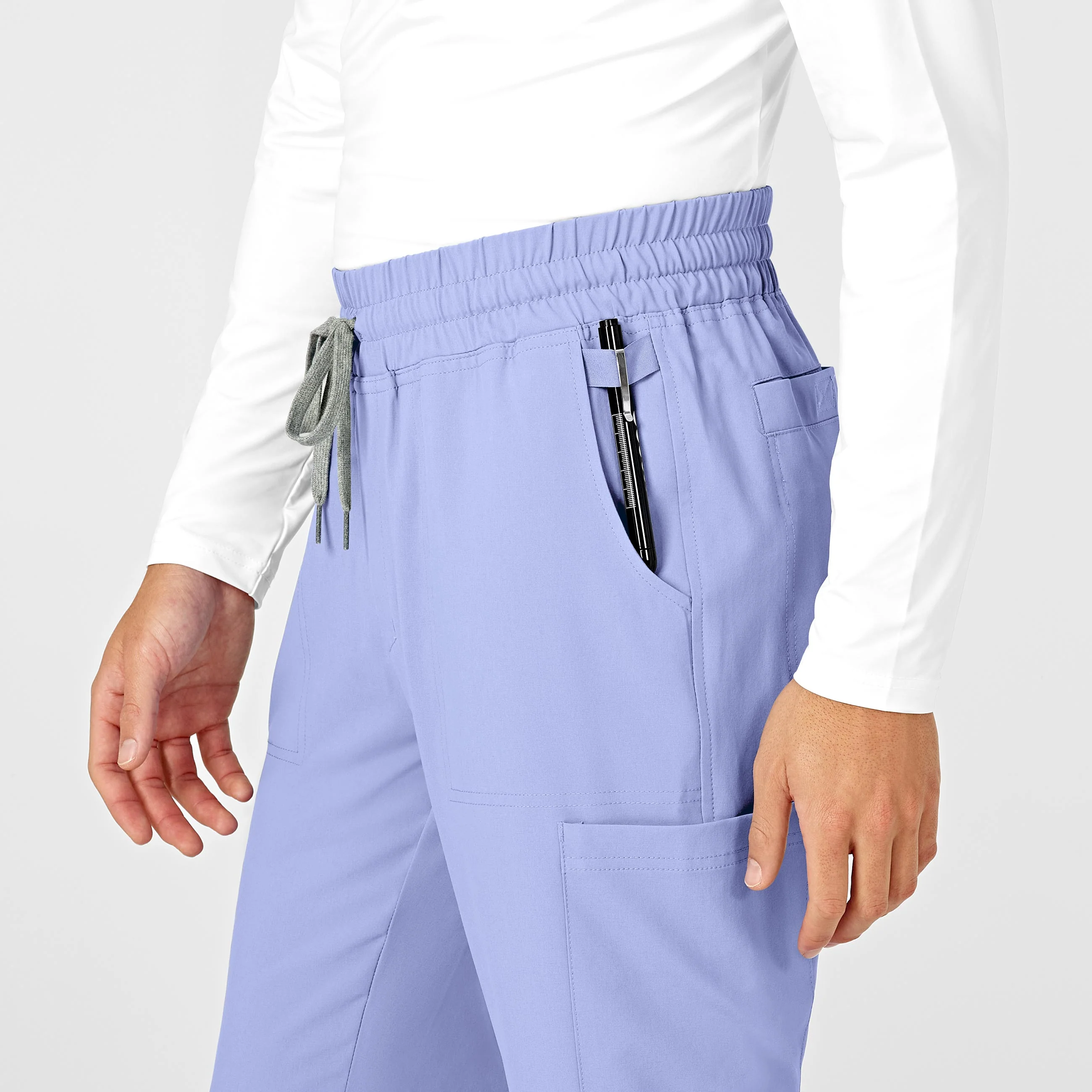 RENEW Mens Straight Slim Scrub Pant - Ceil Blue - Image 6