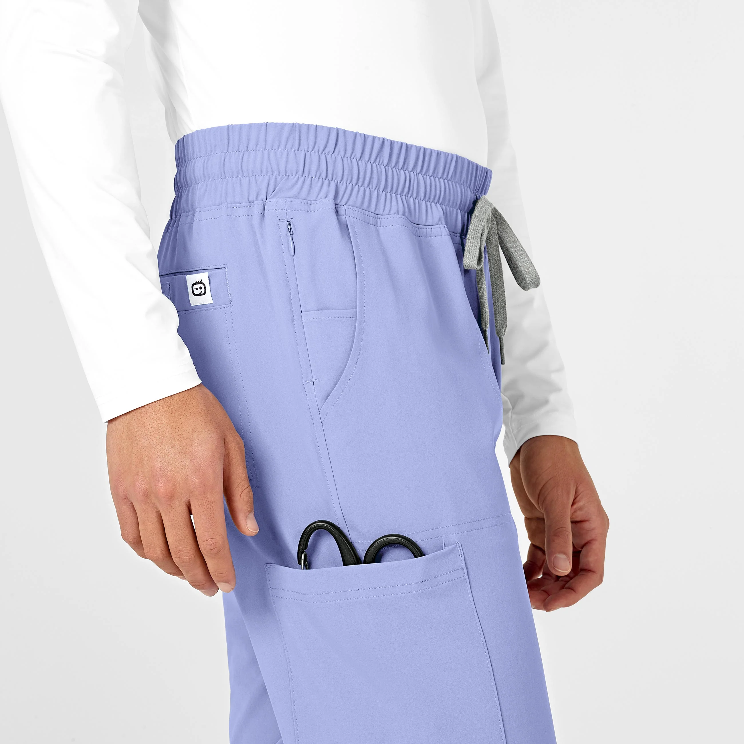 RENEW Mens Straight Slim Scrub Pant - Ceil Blue - Image 8