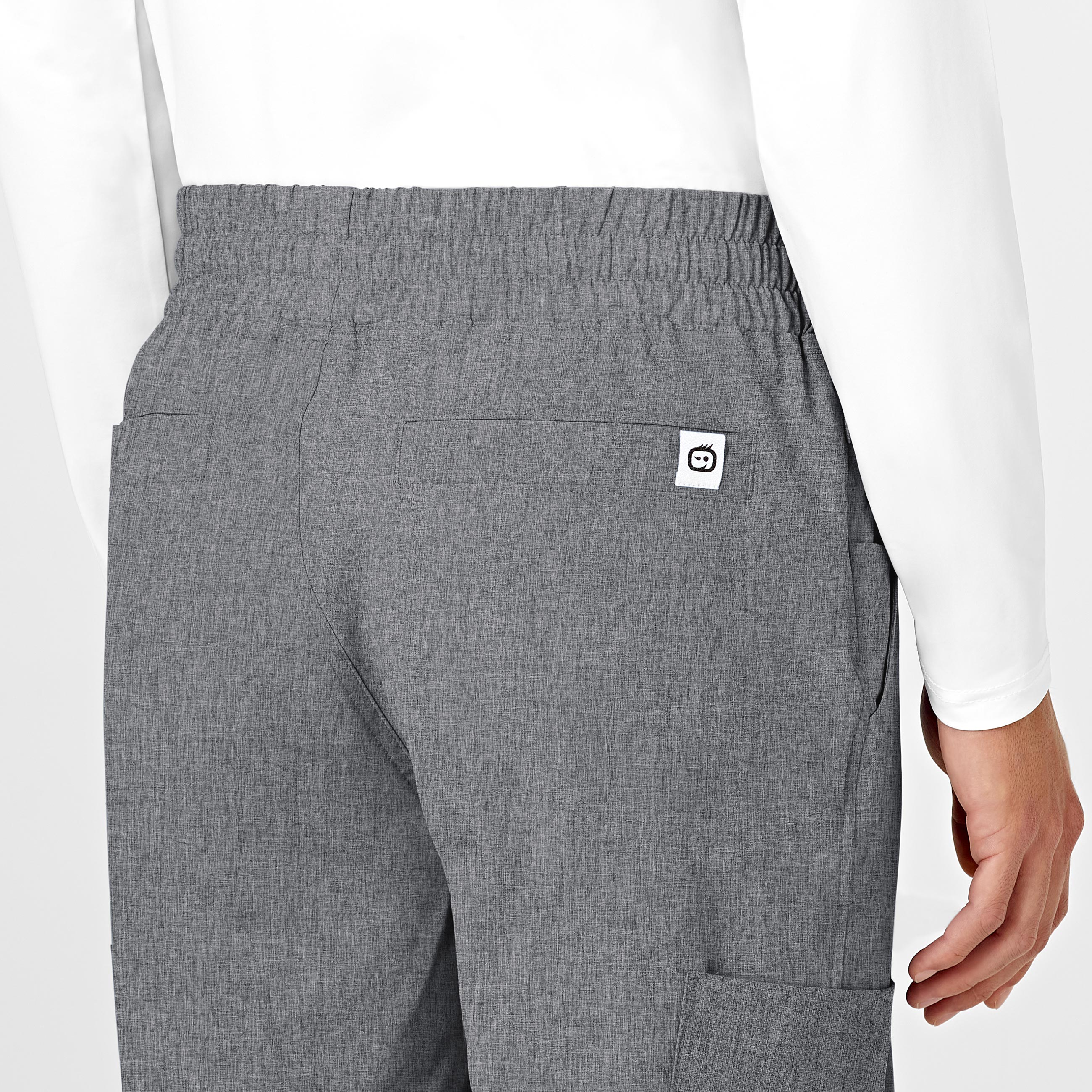 RENEW Mens Straight Slim Scrub Pant - Grey Heather - Image 10