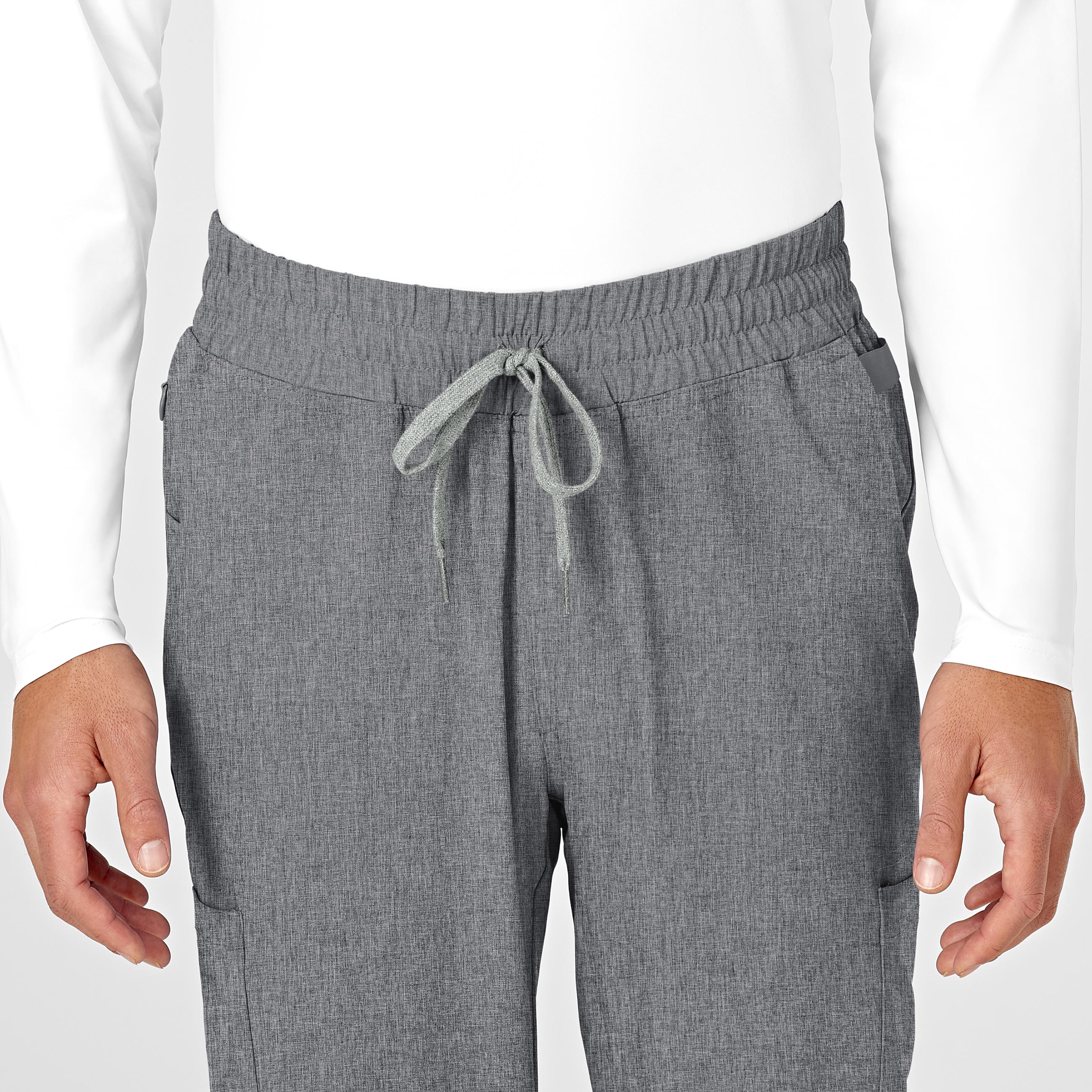 RENEW Mens Straight Slim Scrub Pant - Grey Heather - Image 5