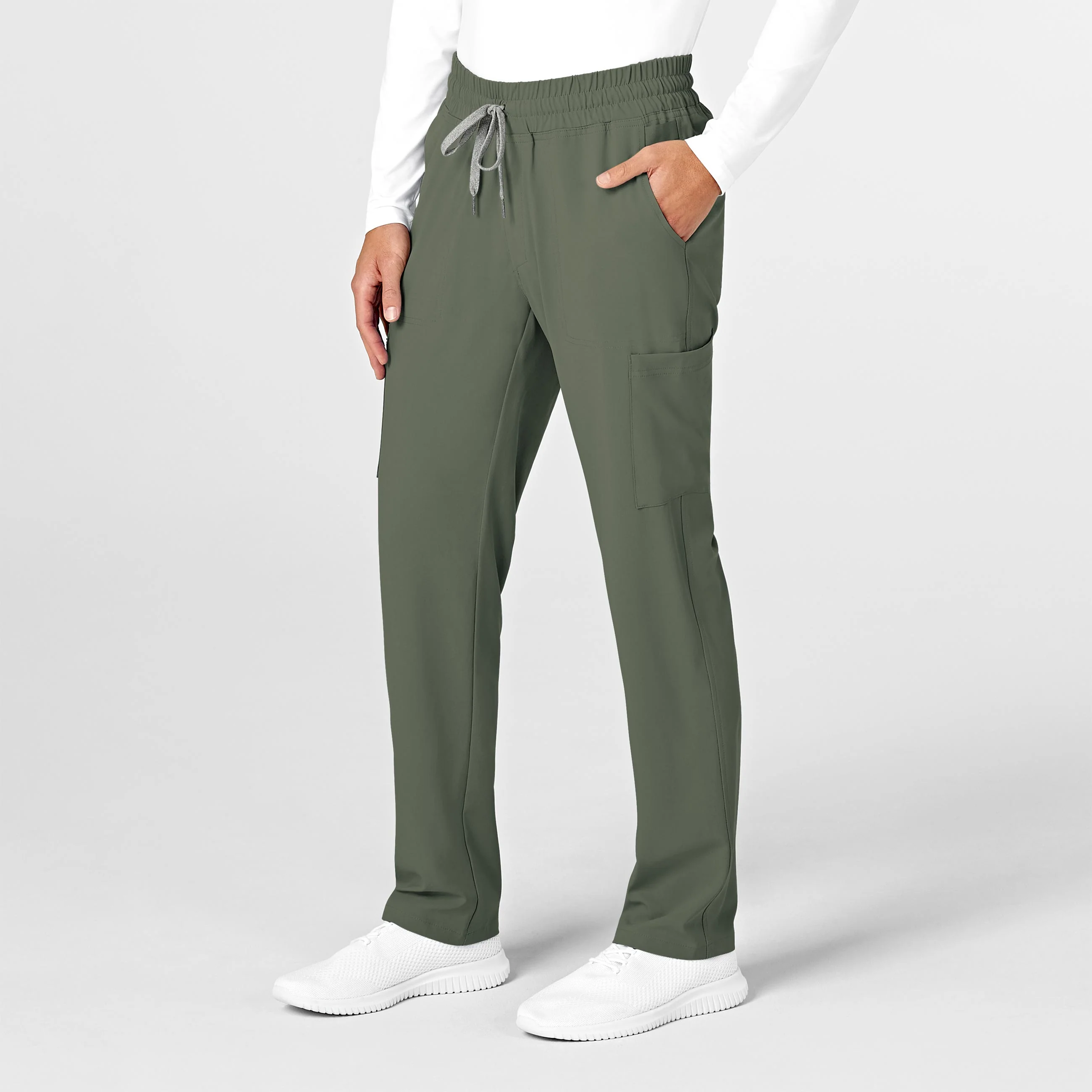 RENEW Mens Straight Slim Scrub Pant - Olive - Image 4