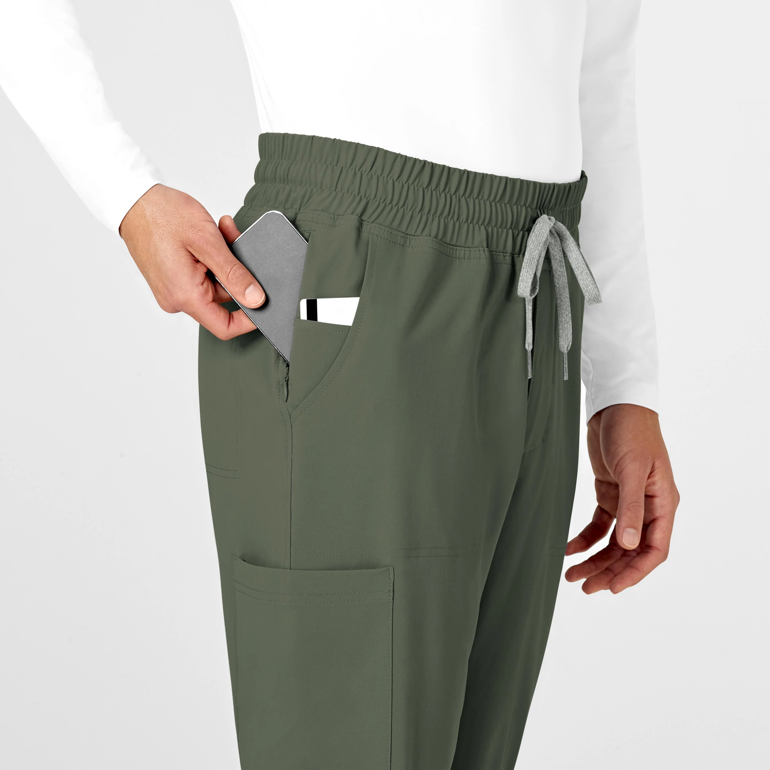RENEW Mens Straight Slim Scrub Pant - Olive - Image 7