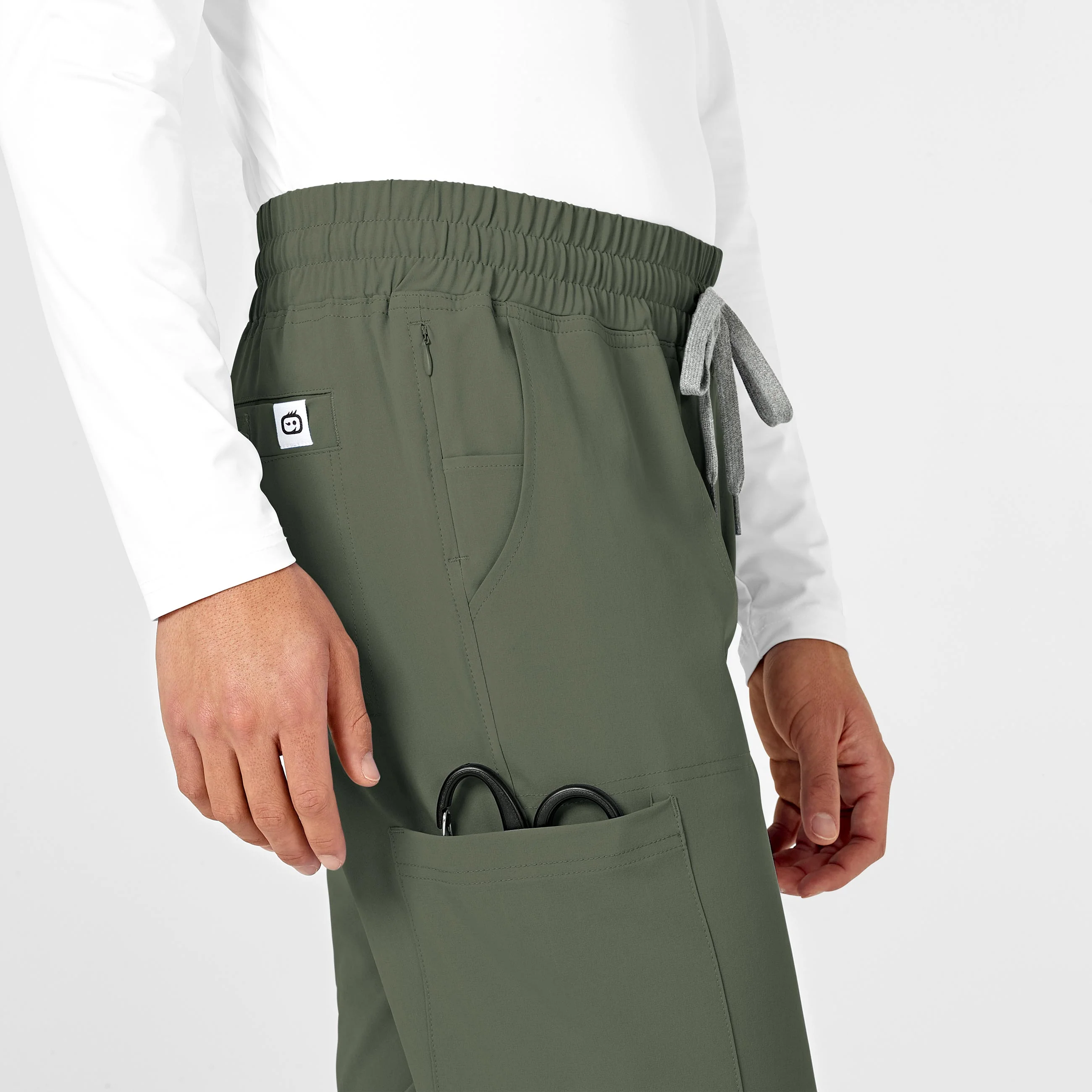 RENEW Mens Straight Slim Scrub Pant - Olive - Image 8