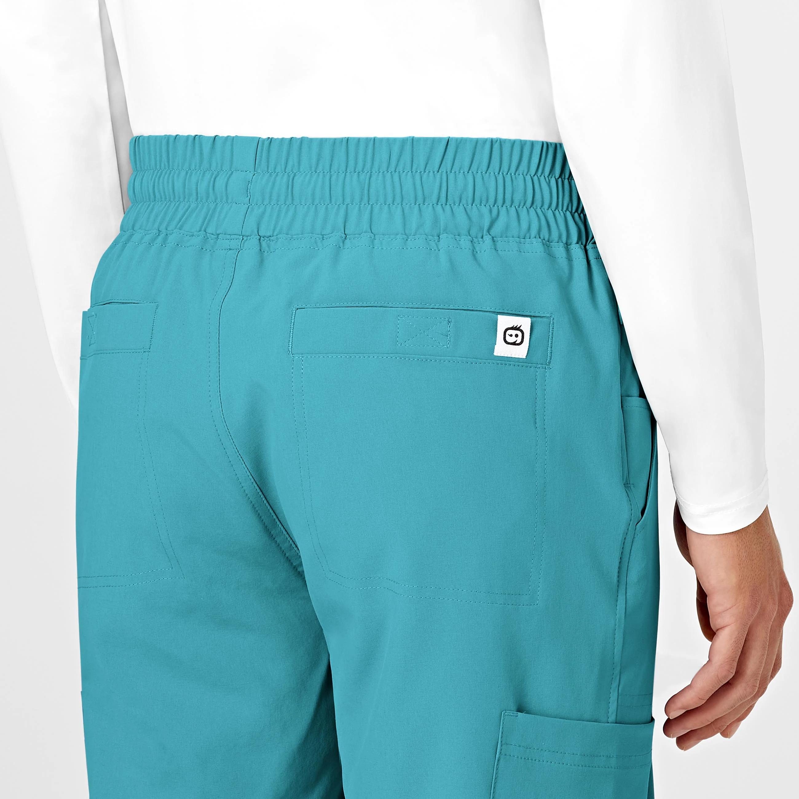 RENEW Mens Straight Slim Scrub Pant - Teal Blue - Image 10