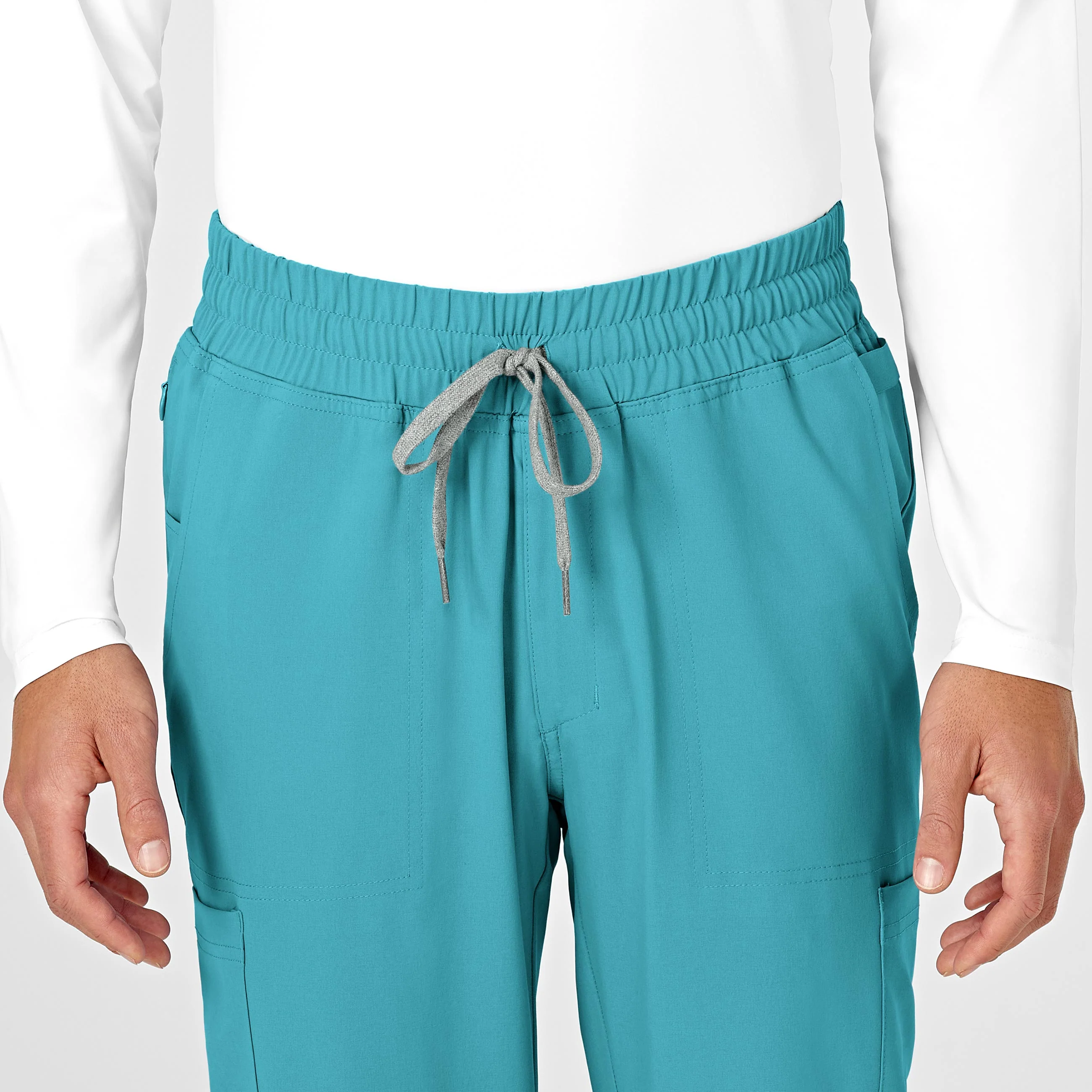 RENEW Mens Straight Slim Scrub Pant - Teal Blue - Image 5