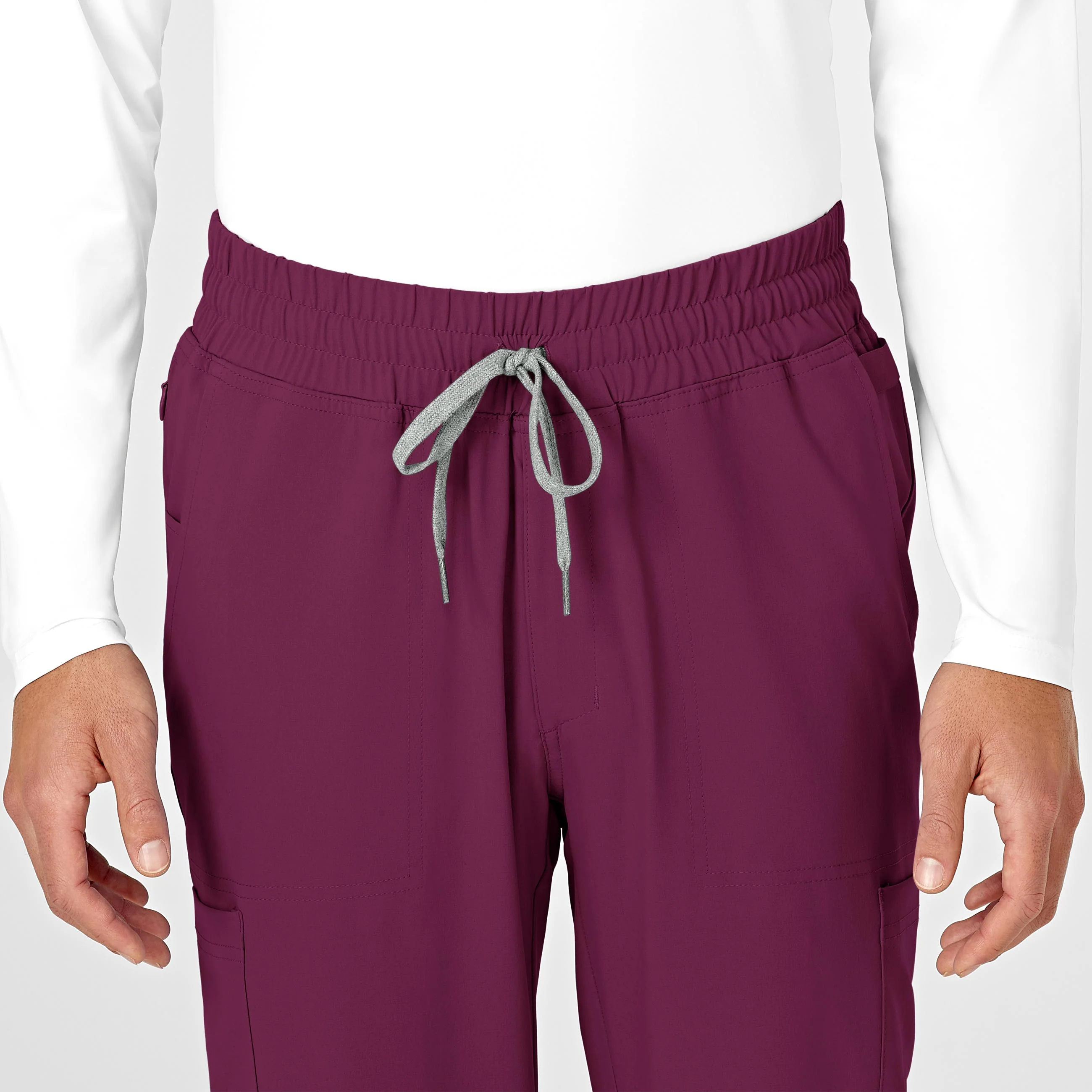 RENEW Mens Straight Slim Scrub Pant - Wine - Image 5