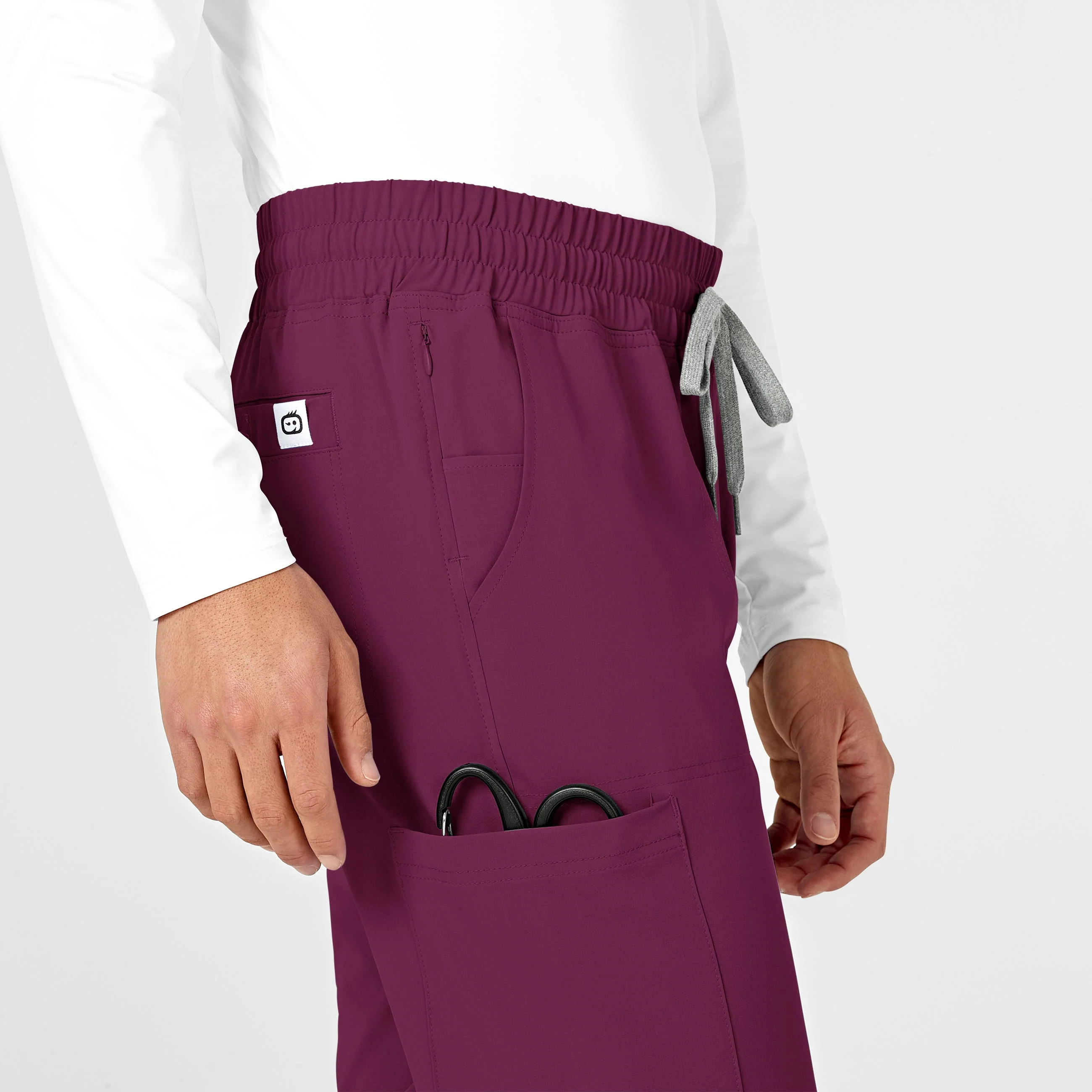 RENEW Mens Straight Slim Scrub Pant - Wine - Image 8