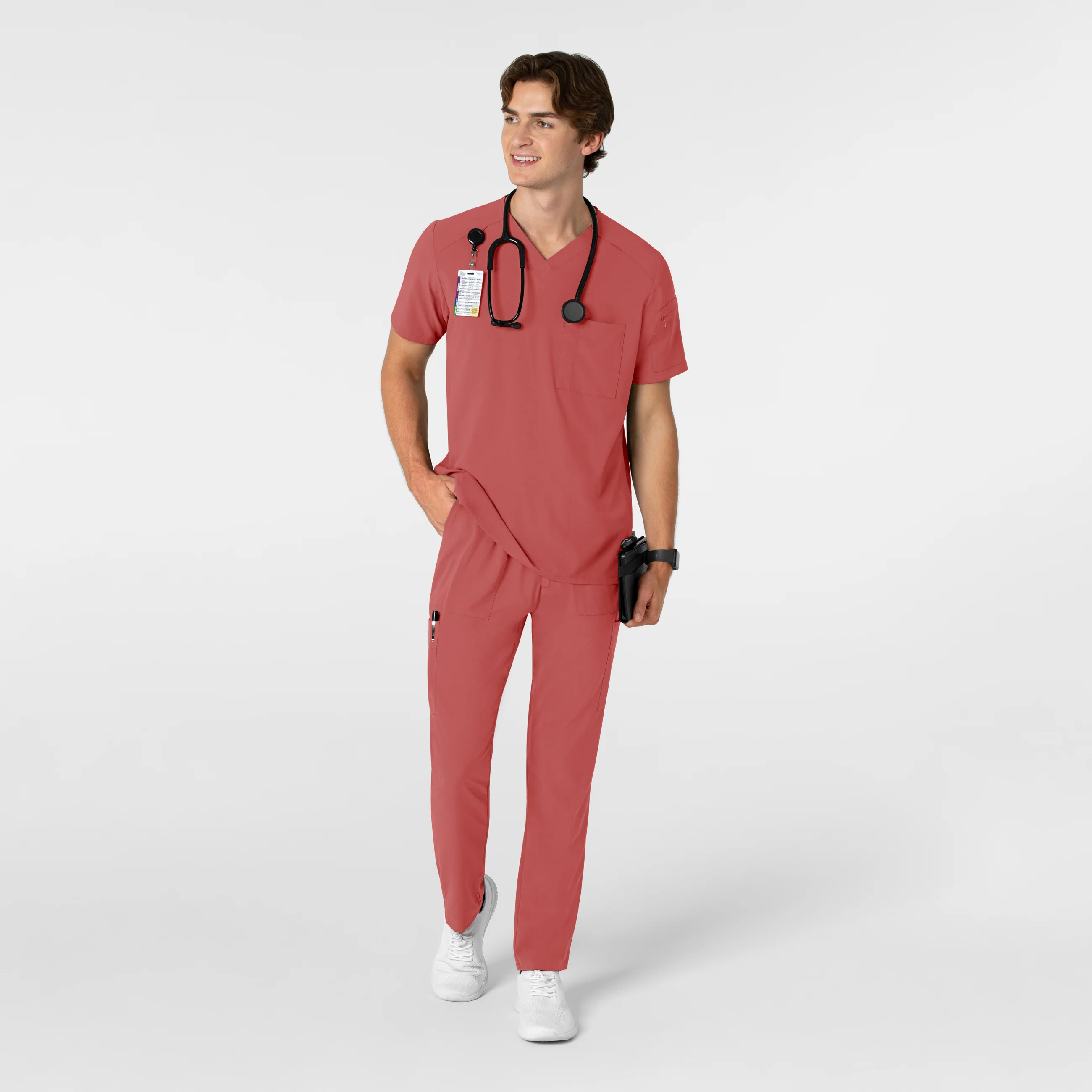RENEW Men's Tapered Scrub Pant - Mineral Red - Image 3