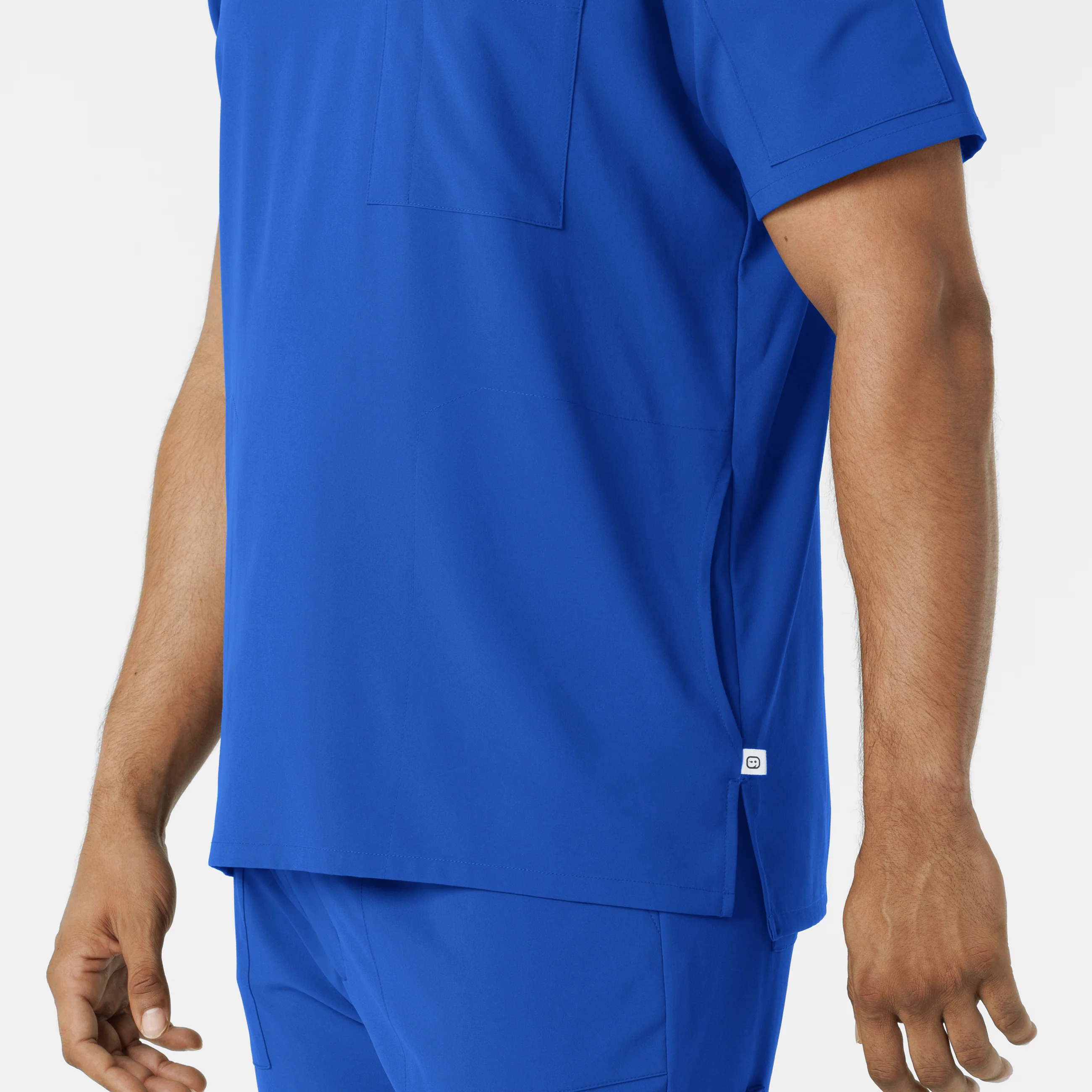 RENEW Men's V-Neck 5 Pocket Scrub Top - Royal - Image 10