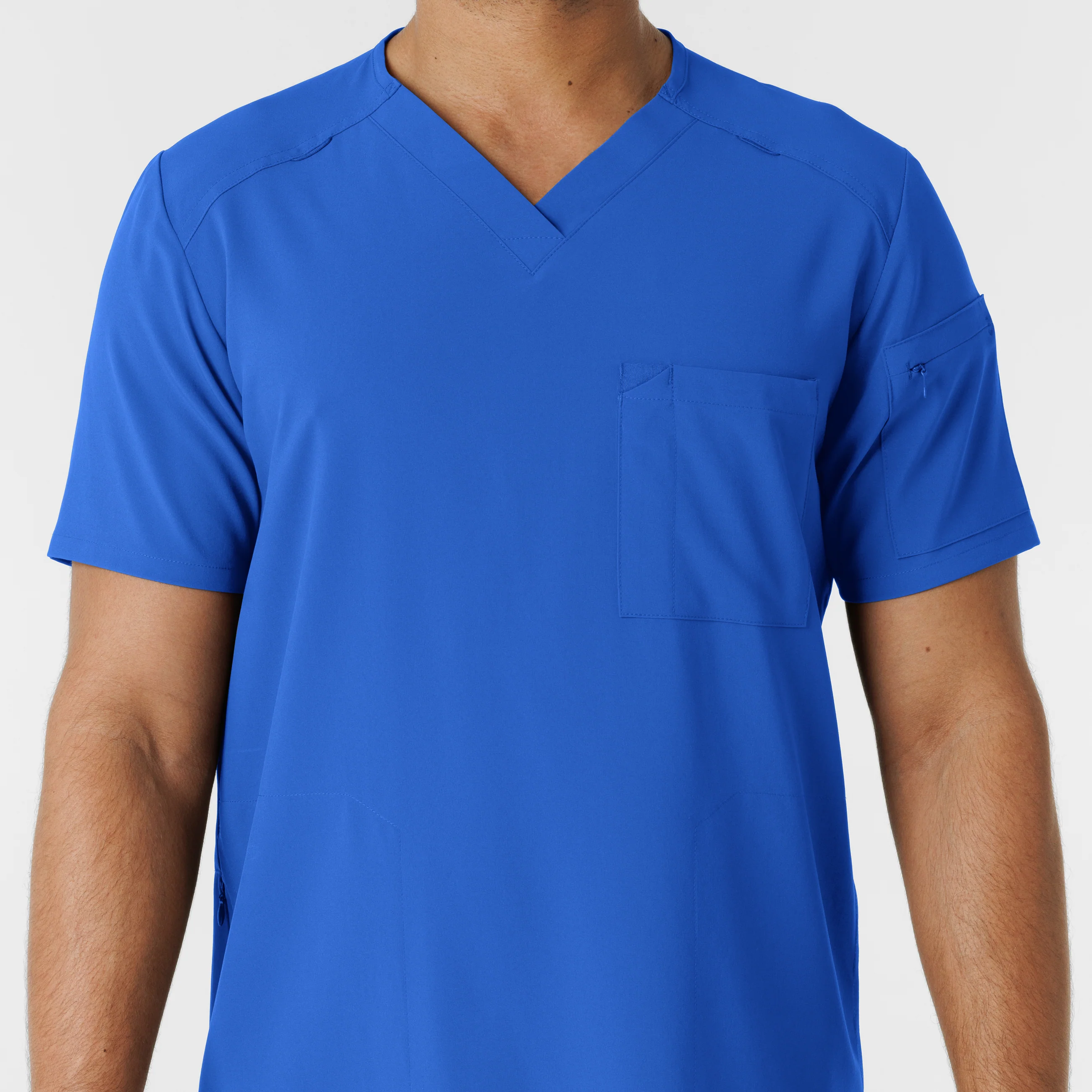 RENEW Men's V-Neck 5 Pocket Scrub Top - Royal - Image 5