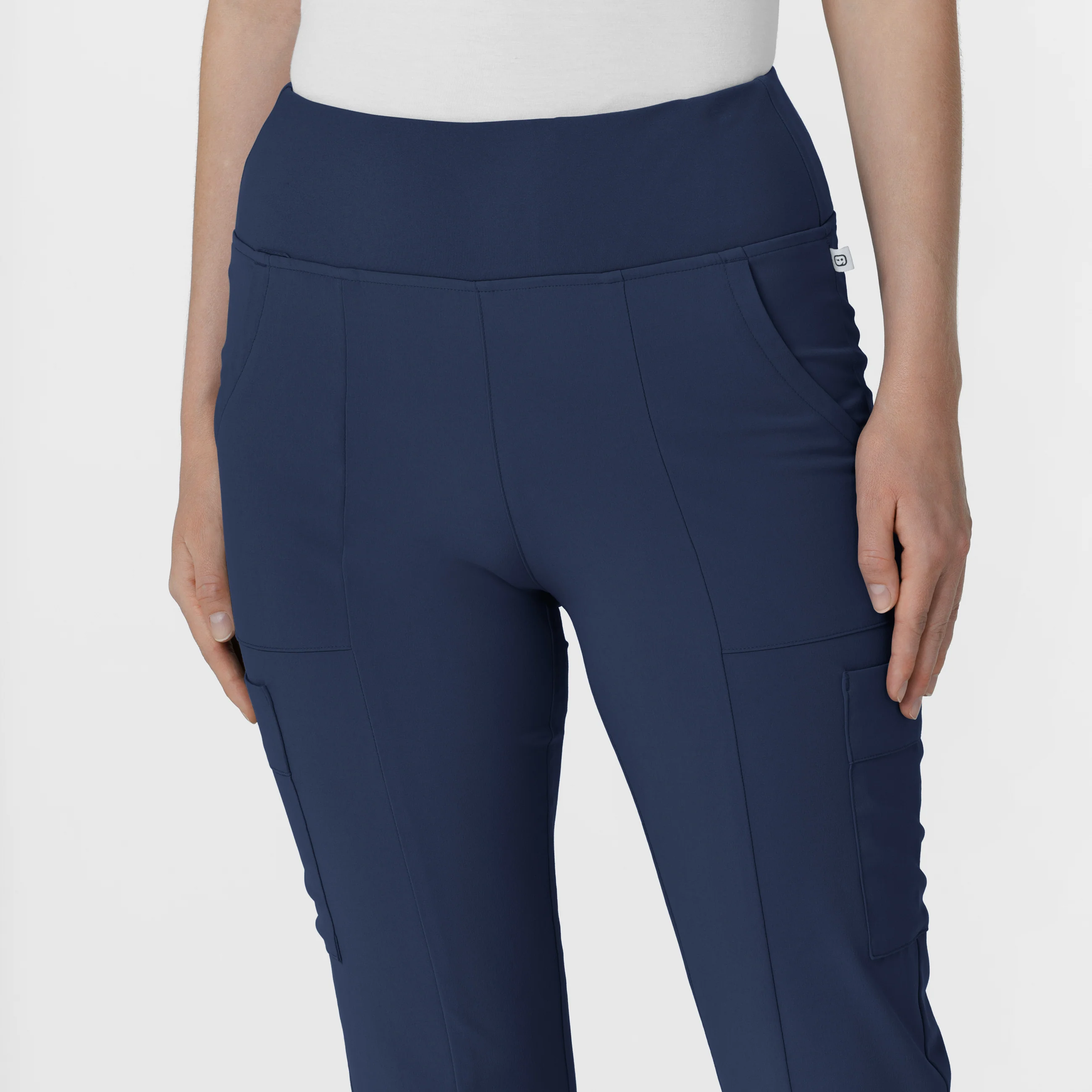 RENEW Women's Cargo Flare Scrub Pant - Navy - Image 5