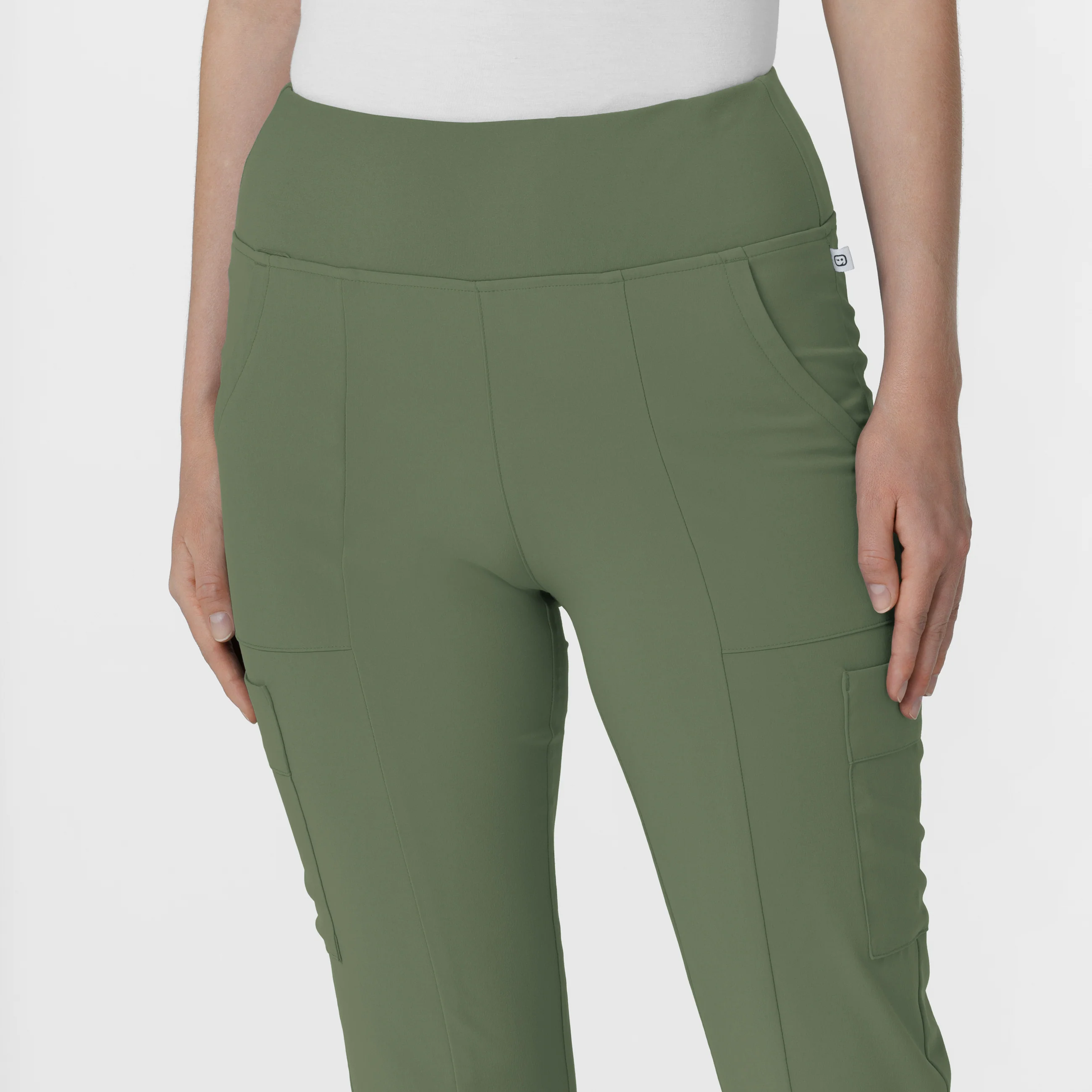 RENEW Women's Cargo Flare Scrub Pant - Olive - Image 5