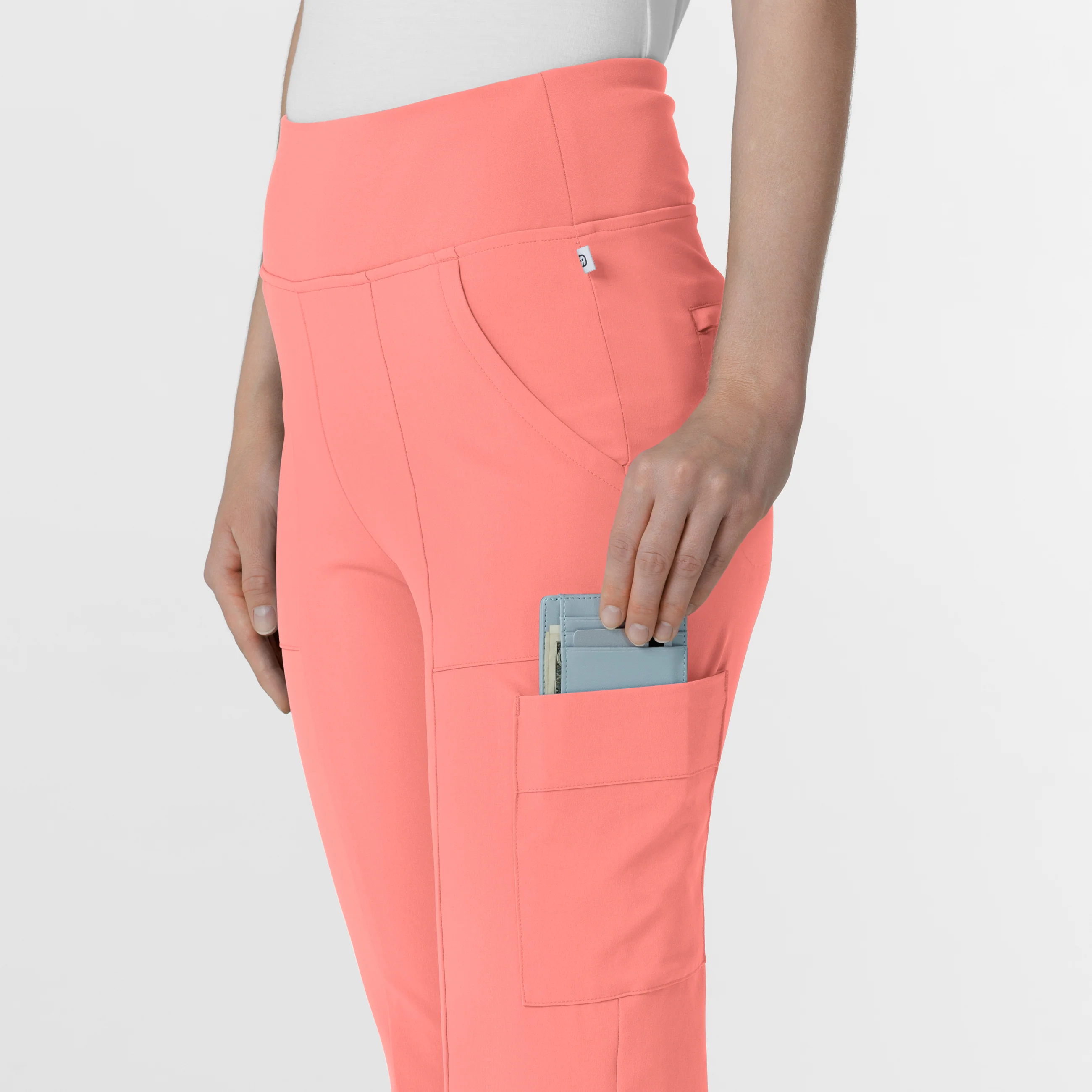 RENEW Women's Cargo Flare Scrub Pant - Paradise Pink - Image 9