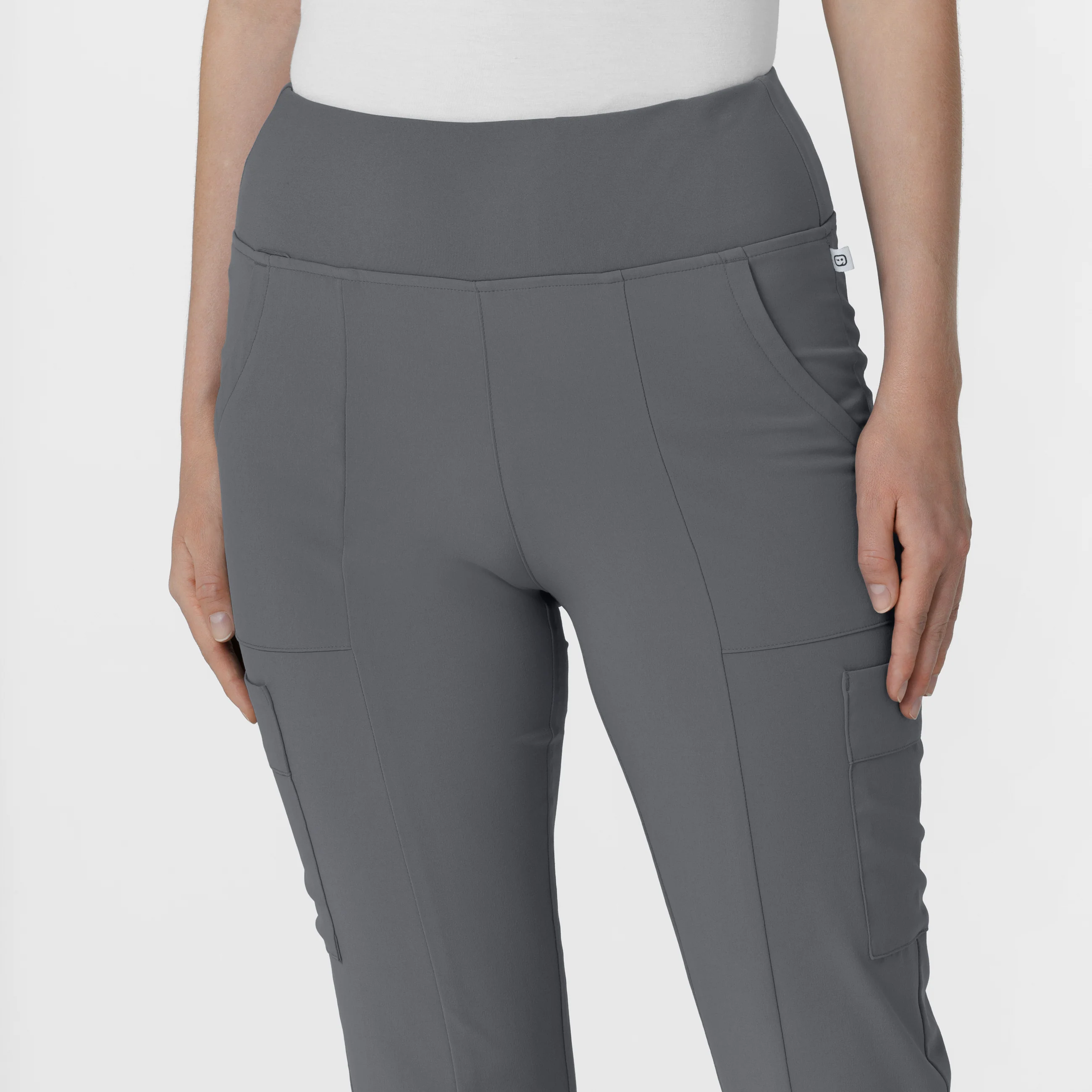 RENEW Women's Cargo Flare Scrub Pant - Pewter - Image 5