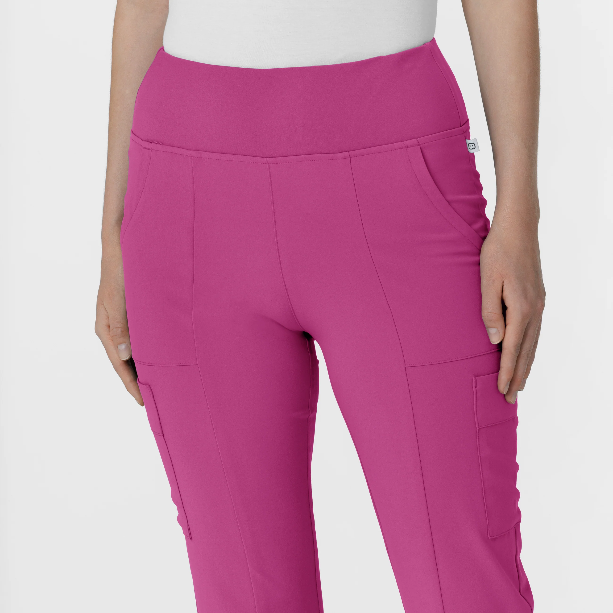 RENEW Women's Cargo Flare Scrub Pant - Raspberry - Image 5