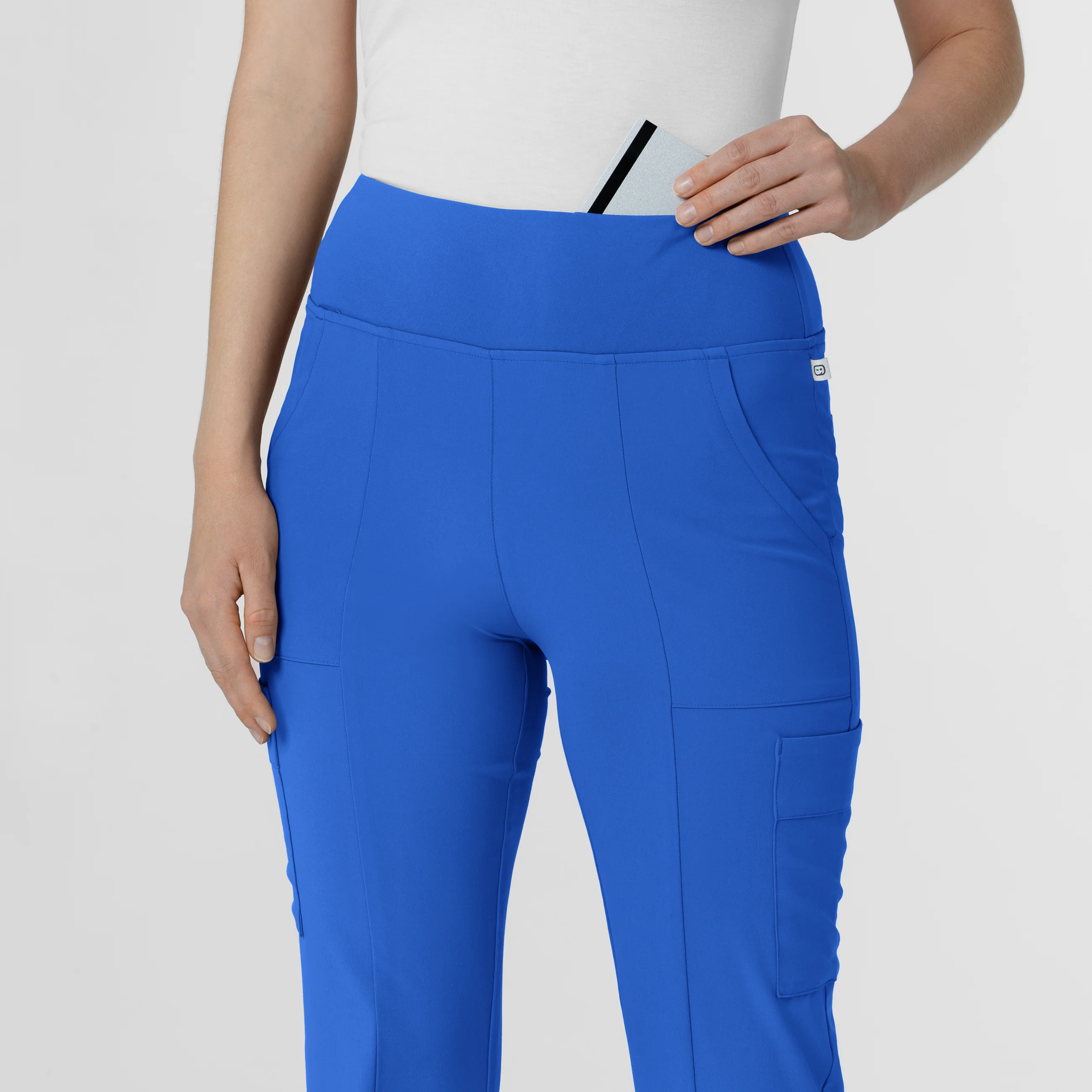 RENEW Women's Cargo Flare Scrub Pant - Royal - Image 6