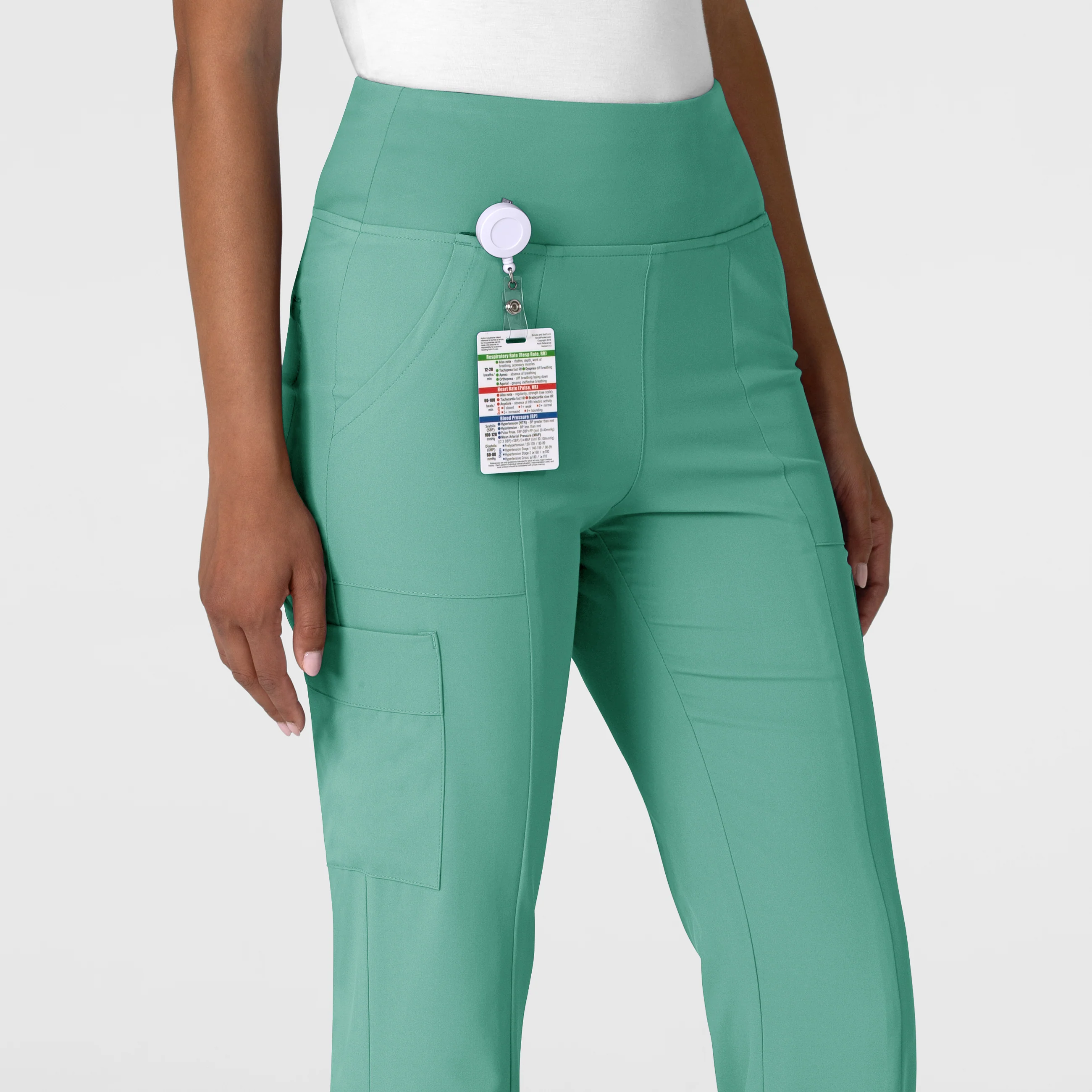 RENEW Women's Cargo Flare Scrub Pant - Turquoise - Image 6