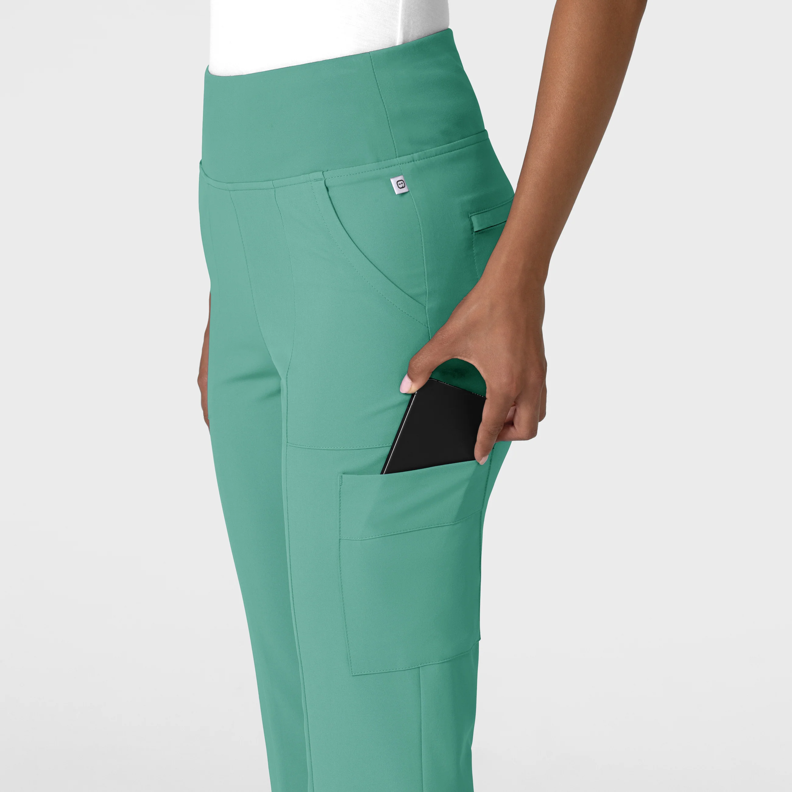 RENEW Women's Cargo Flare Scrub Pant - Turquoise - Image 8