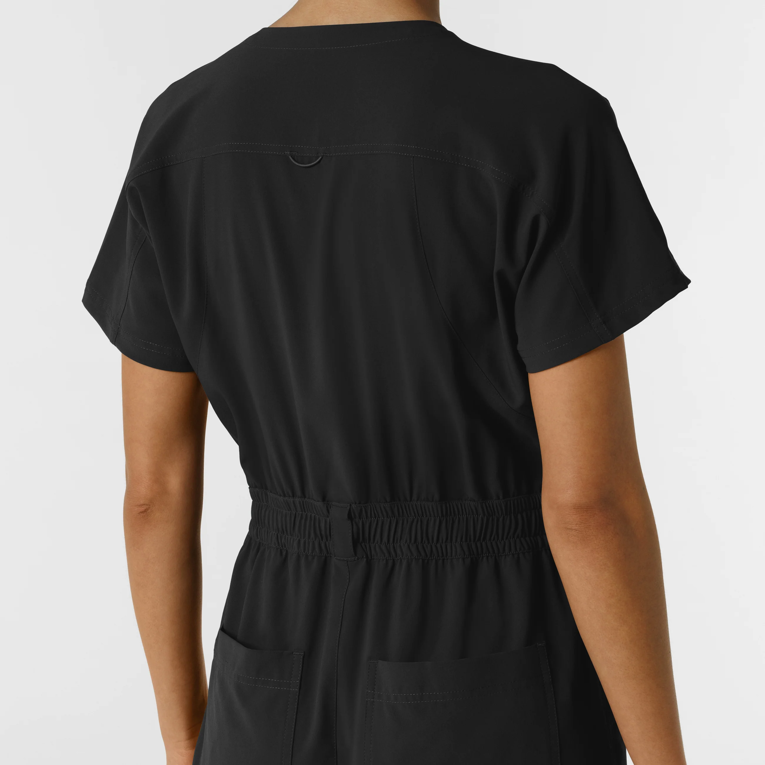 RENEW Women's Cargo Jogger Scrub Jumpsuit - Black - Image 11
