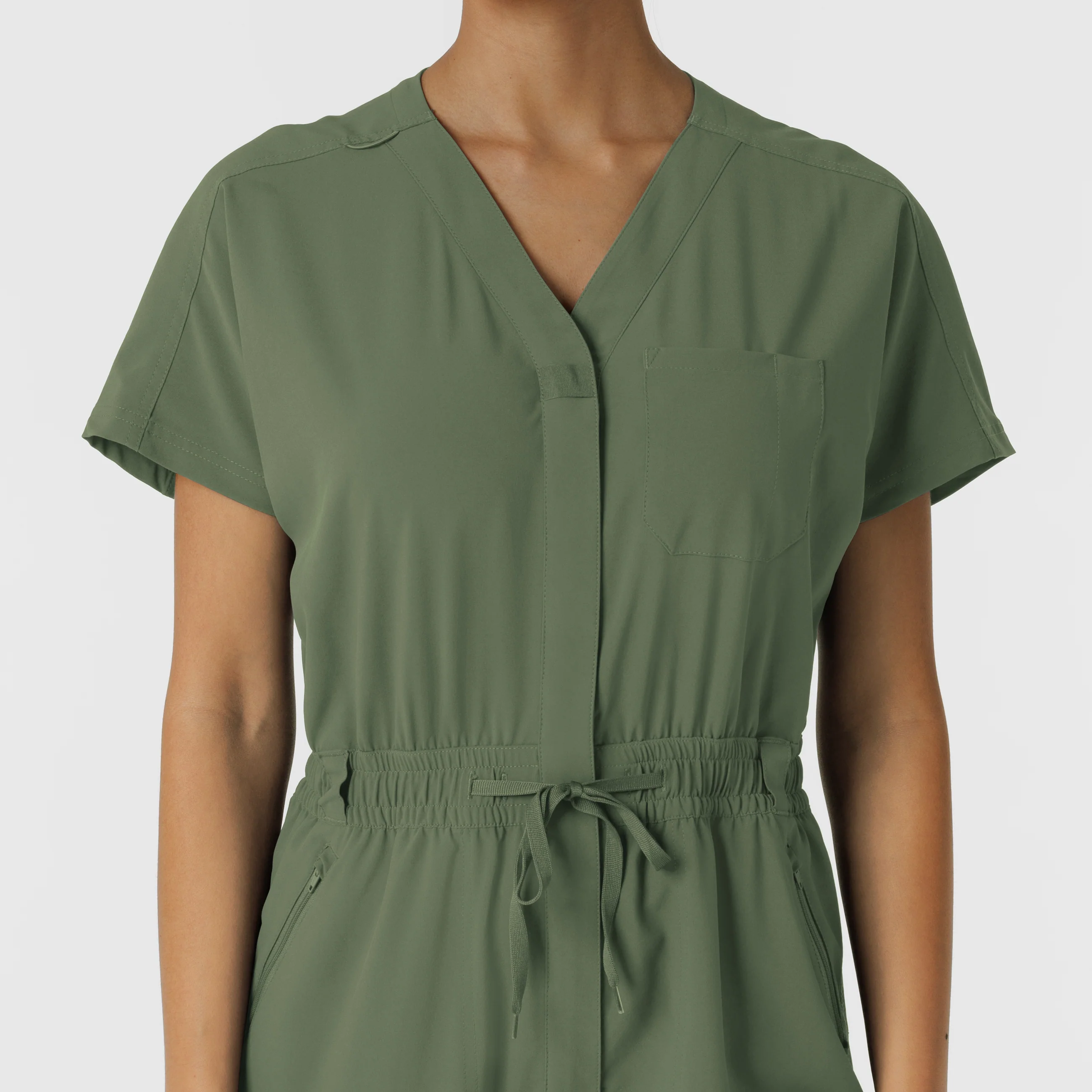 RENEW Women's Cargo Jogger Scrub Jumpsuit - Olive - Image 5