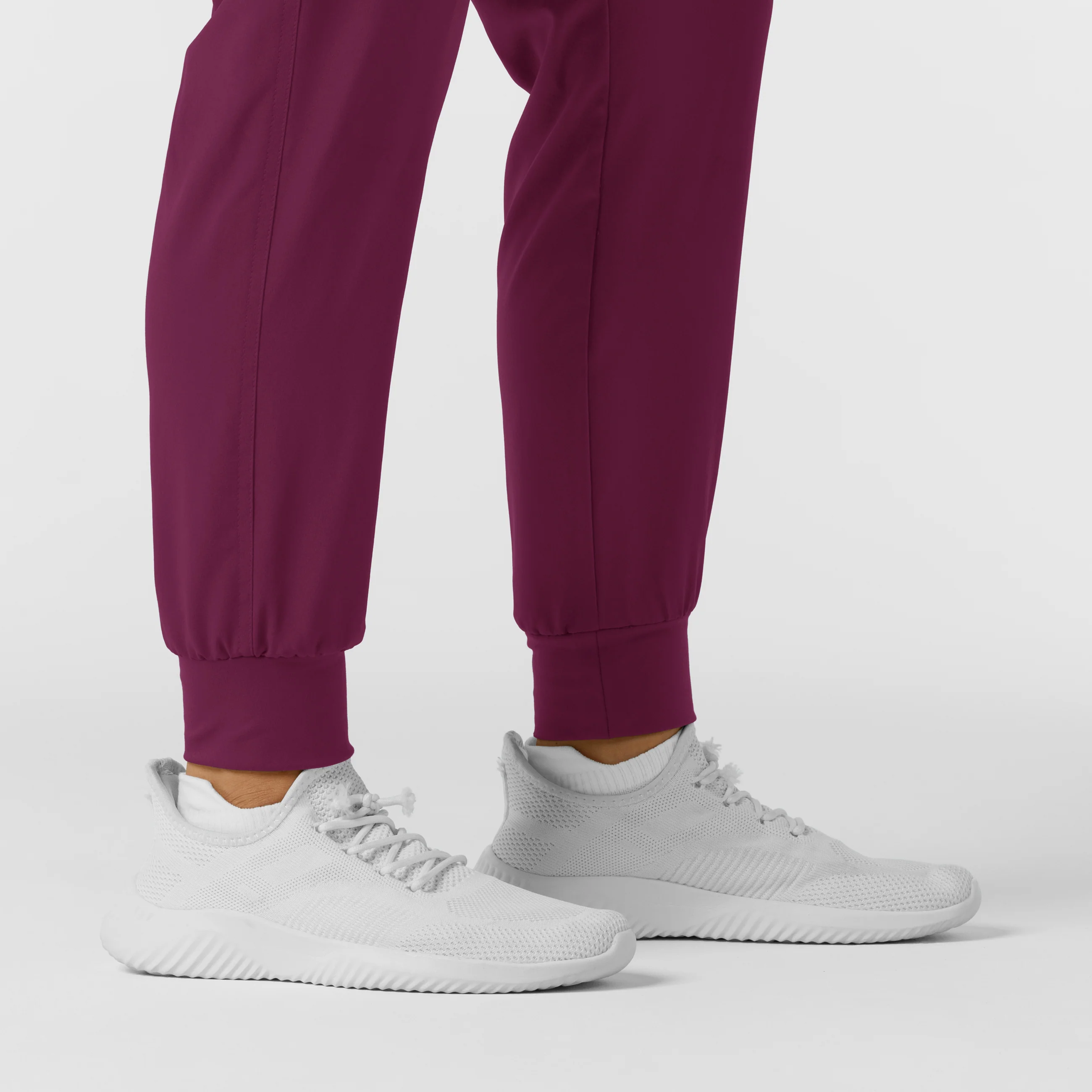RENEW Women's Cargo Jogger Scrub Jumpsuit - Wine - Image 13