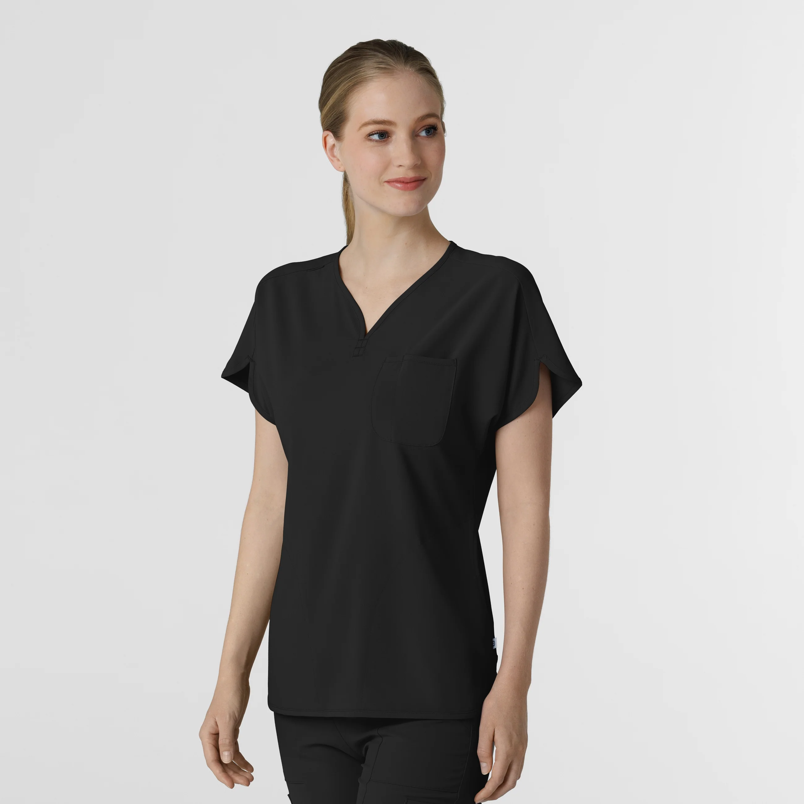 RENEW Women's Dolman Scrub Top - Black - Image 4