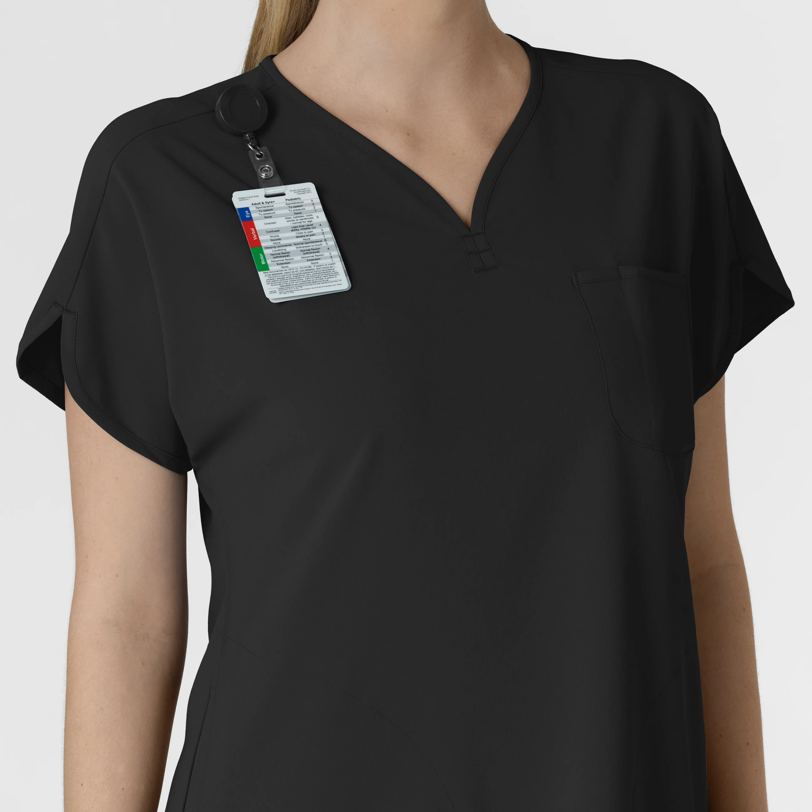 RENEW Women's Dolman Scrub Top - Black - Image 7
