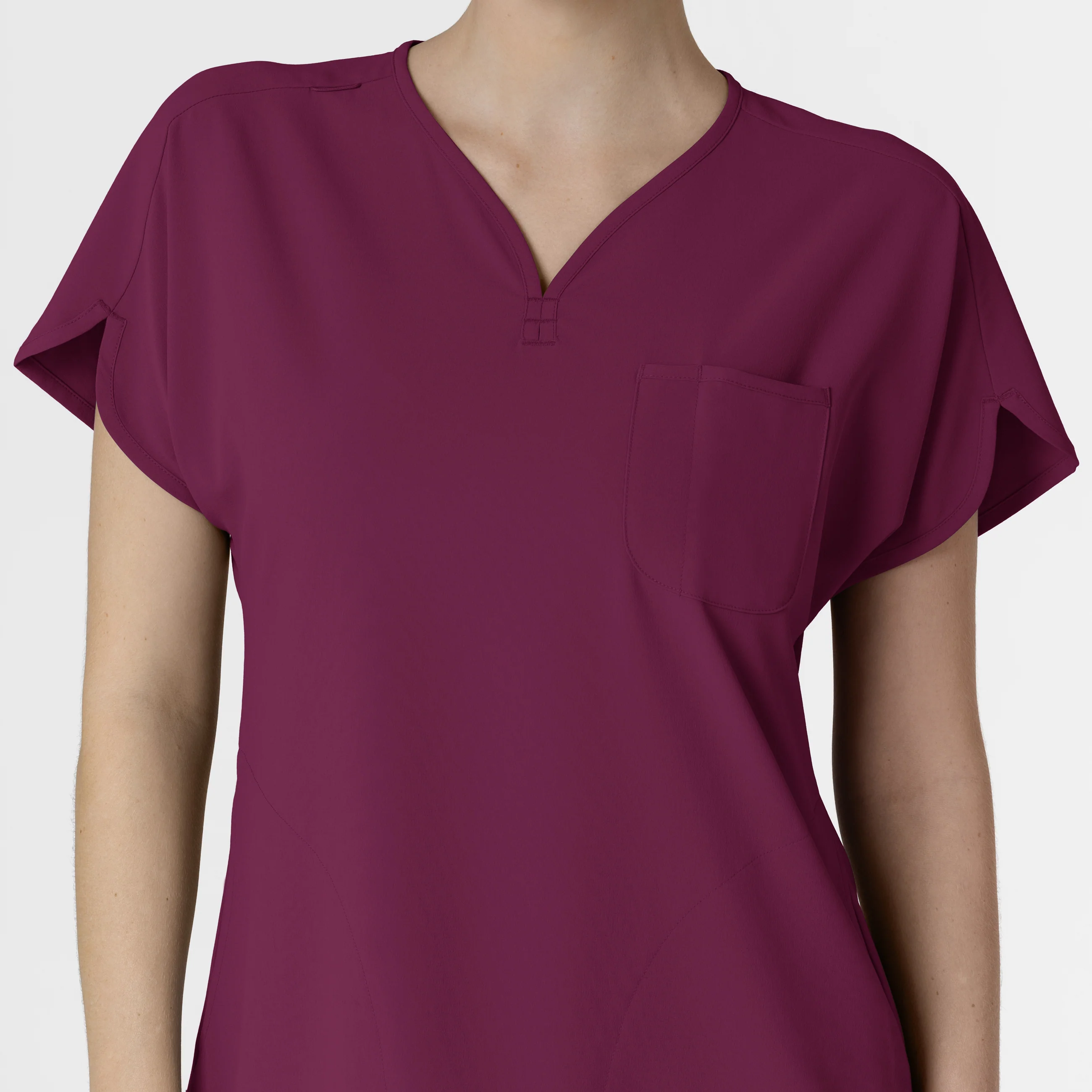 RENEW Women's Dolman Scrub Top - Wine - Image 5