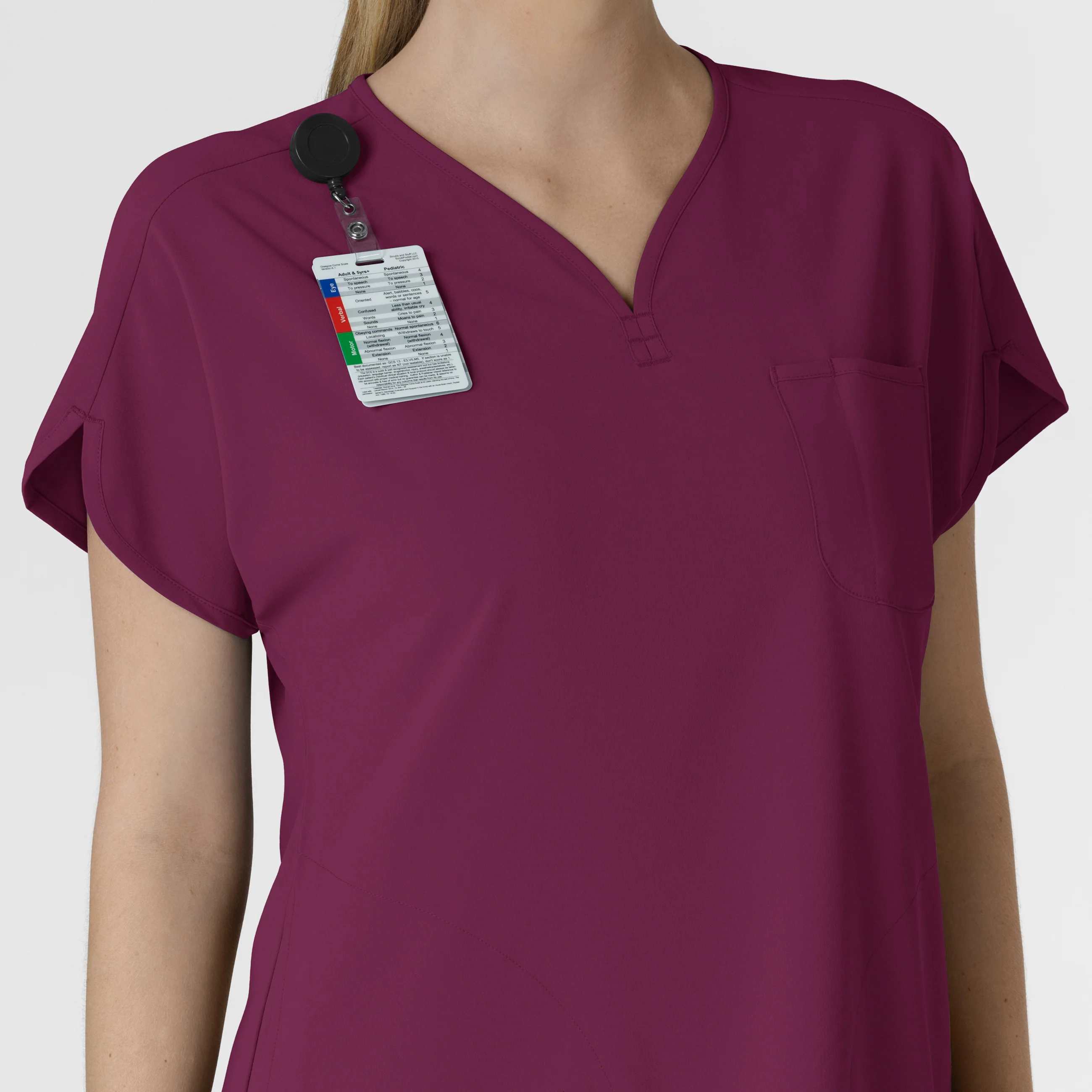 RENEW Women's Dolman Scrub Top - Wine - Image 7