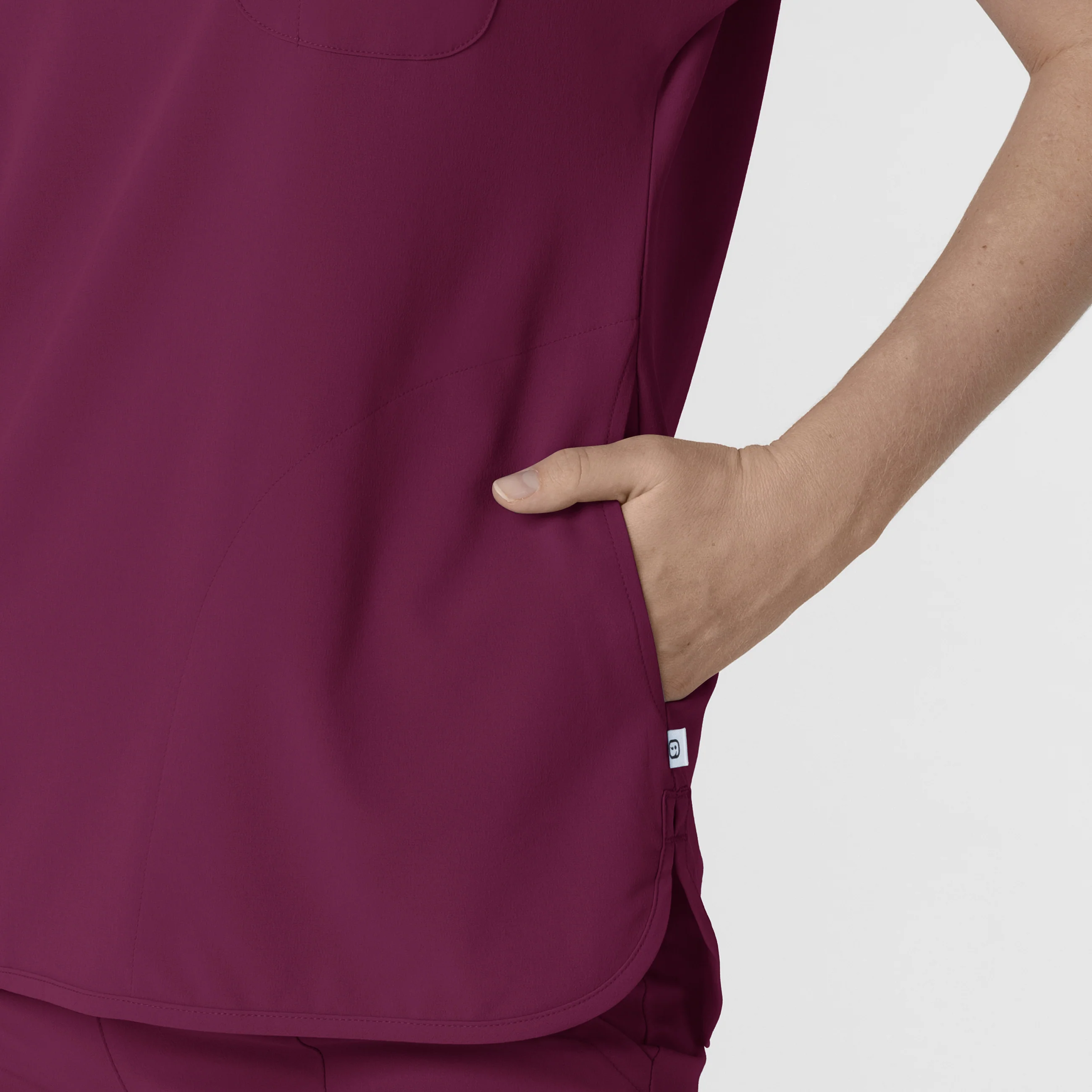 RENEW Women's Dolman Scrub Top - Wine - Image 9