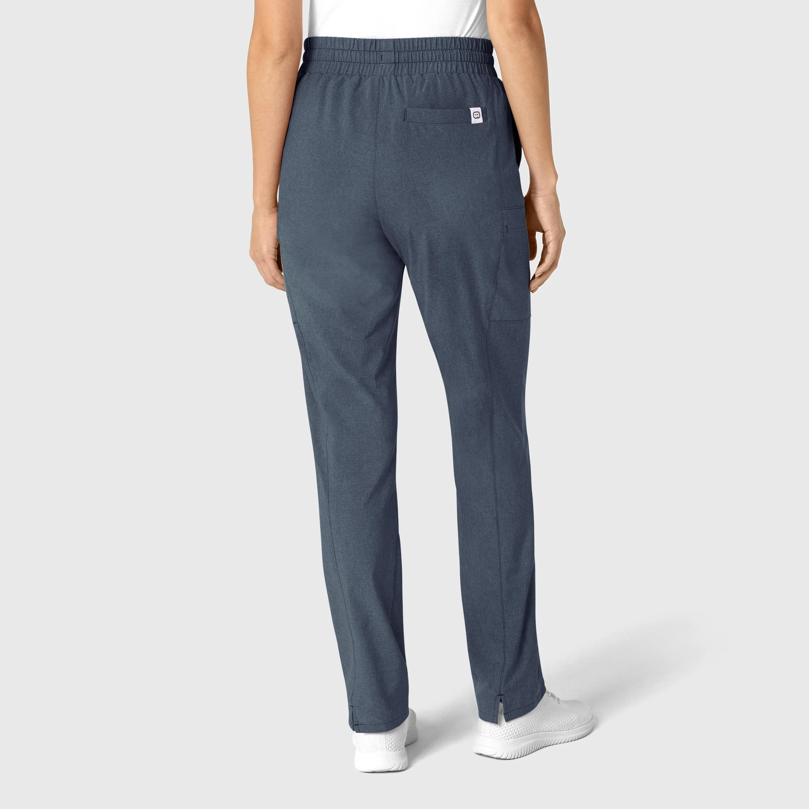 RENEW Women's High Waist Slim Leg Scrub Pant - Navy Heather - Image 2