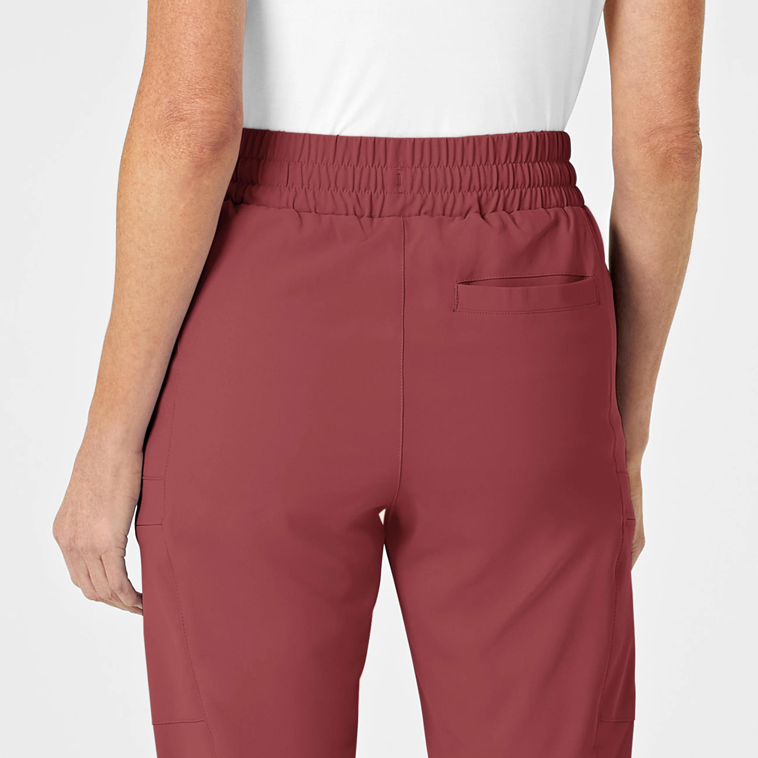 RENEW Women's High Waist Slim Leg Scrub Pant - Ruby - Image 7