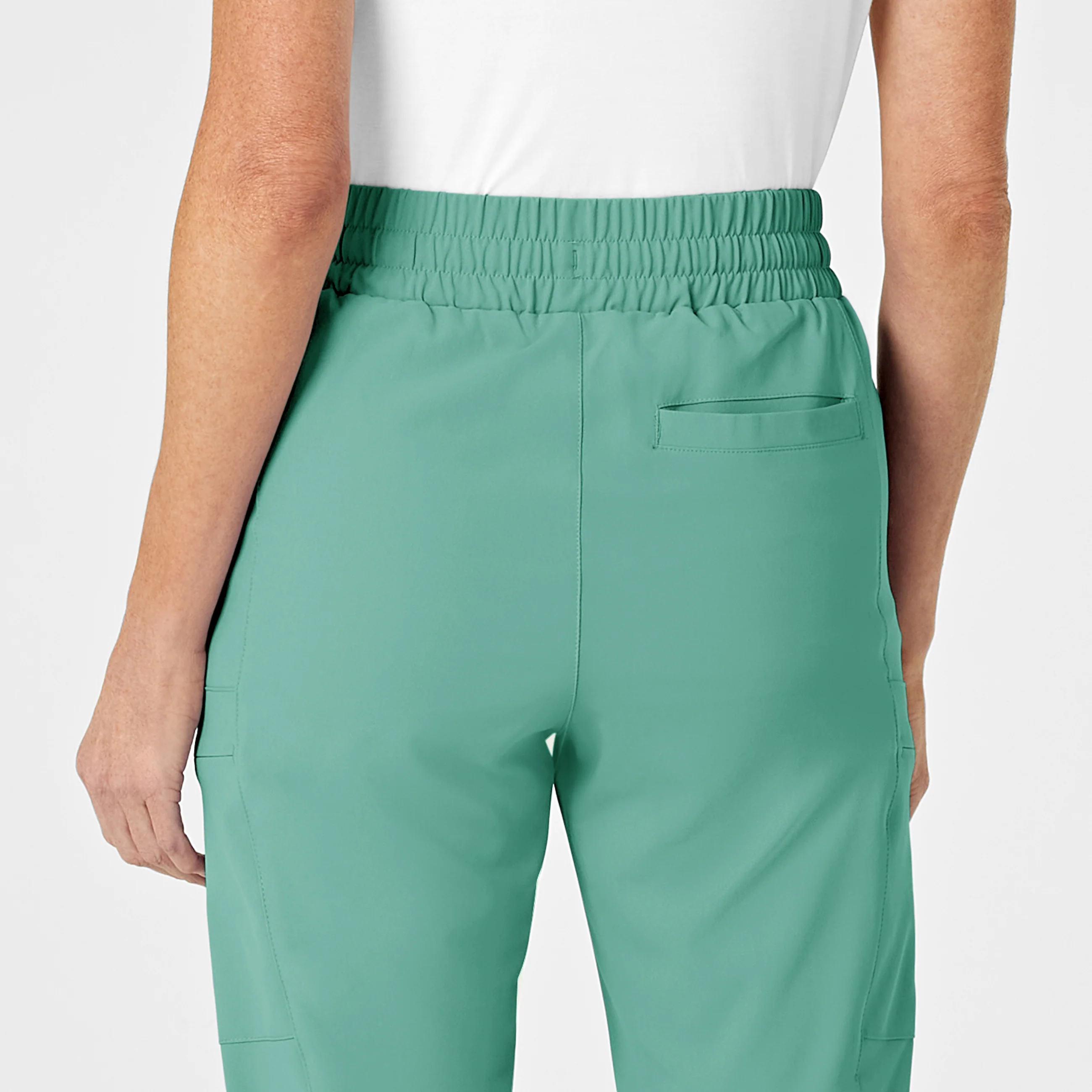 RENEW Women's High Waist Slim Leg Scrub Pant - Turquoise - Image 8