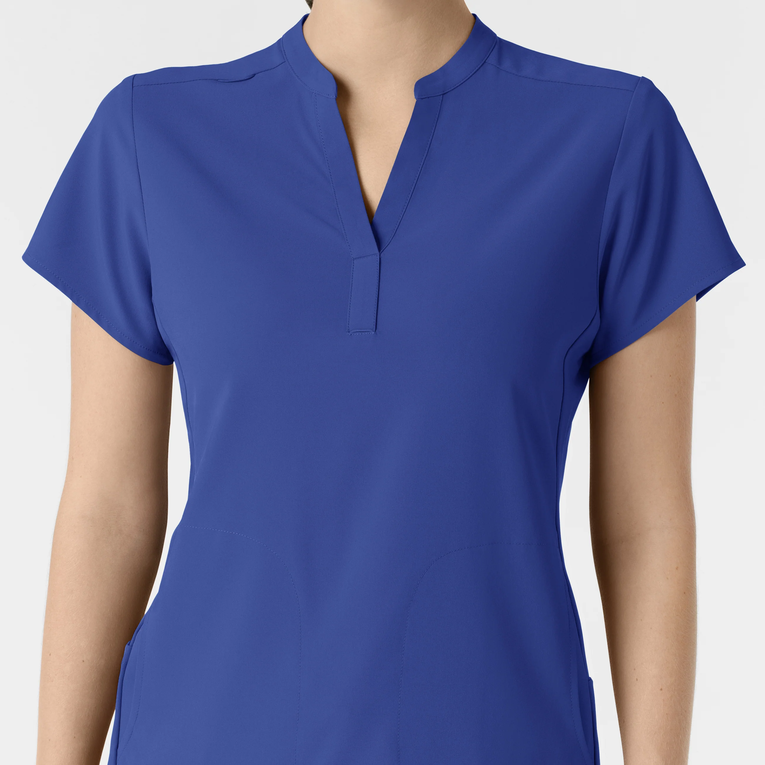 RENEW Women's Mandarin Collar Scrub Top - Galaxy Blue - Image 5