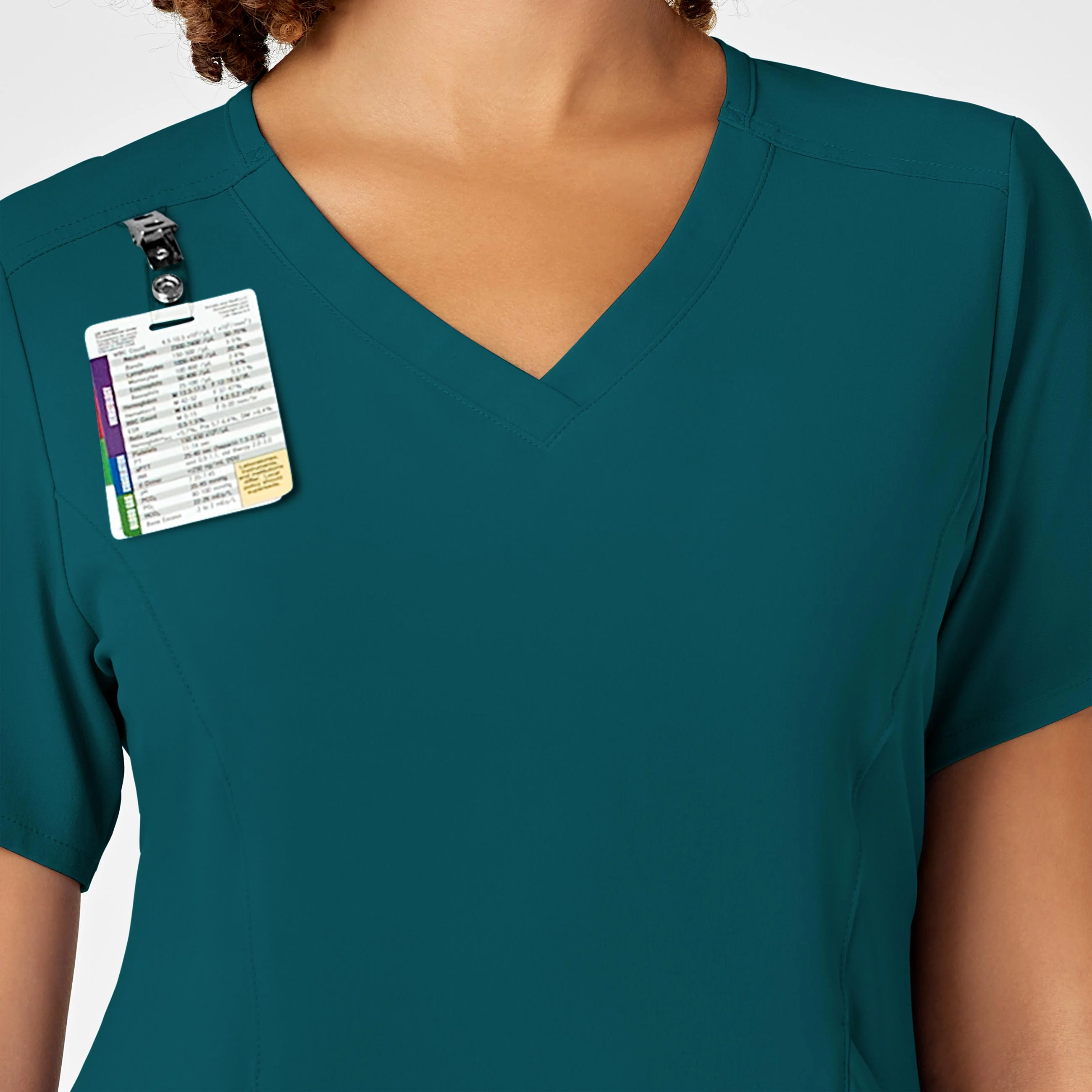 RENEW Women's V-Neck Scrub Top - Caribbean Blue - Image 6