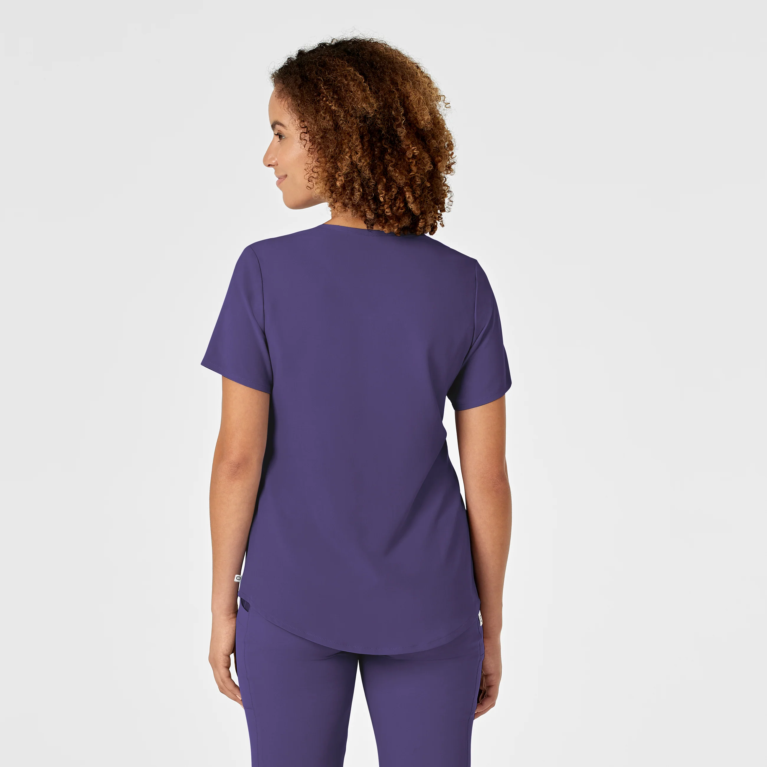 RENEW Women's V-Neck Scrub Top - Grape - Image 2