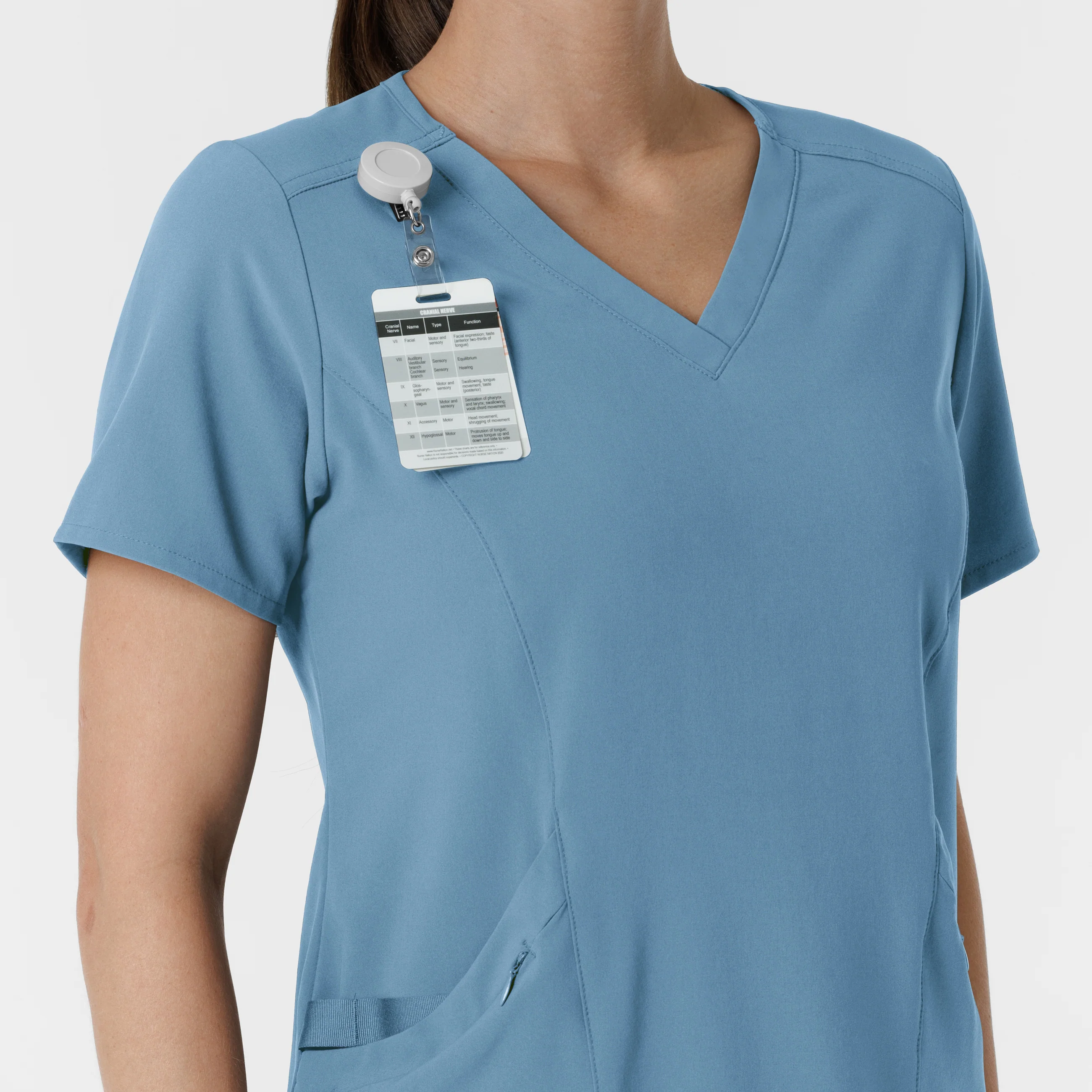RENEW Women's V-Neck Scrub Top - Pacific Blue - Image 6