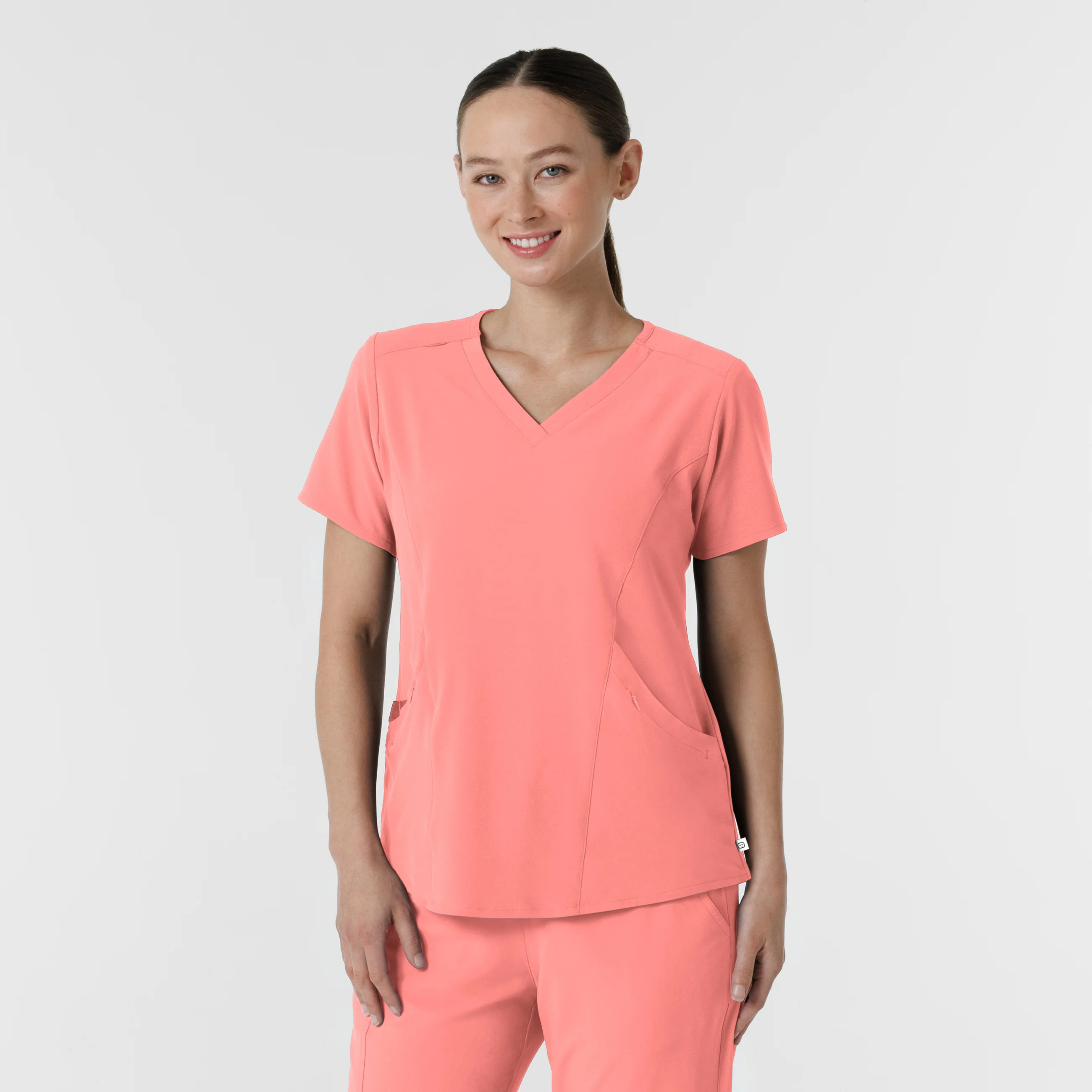RENEW Women's V-Neck Scrub Top - Paradise Pink - Image 4