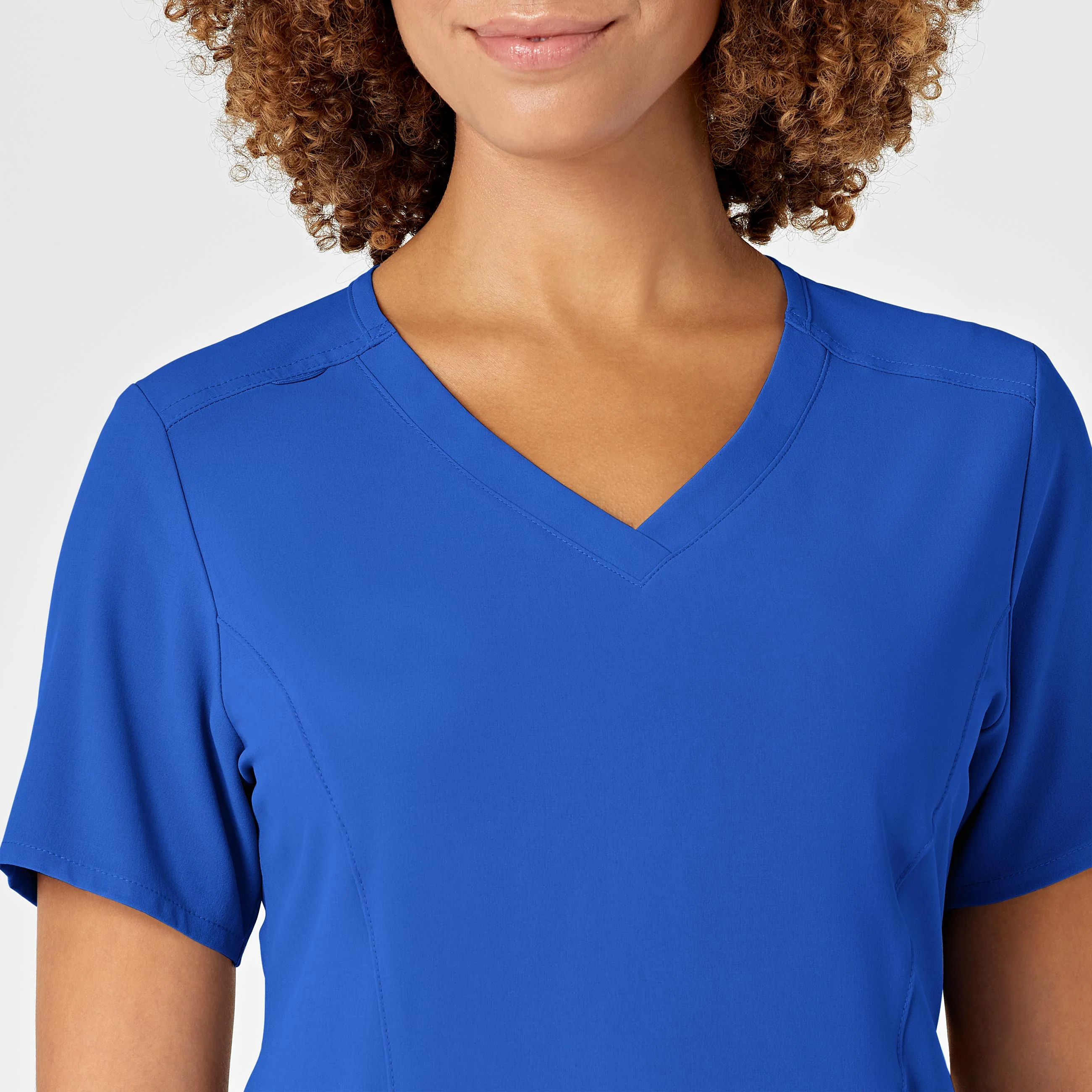 RENEW Women's V-Neck Scrub Top - Royal - Image 5