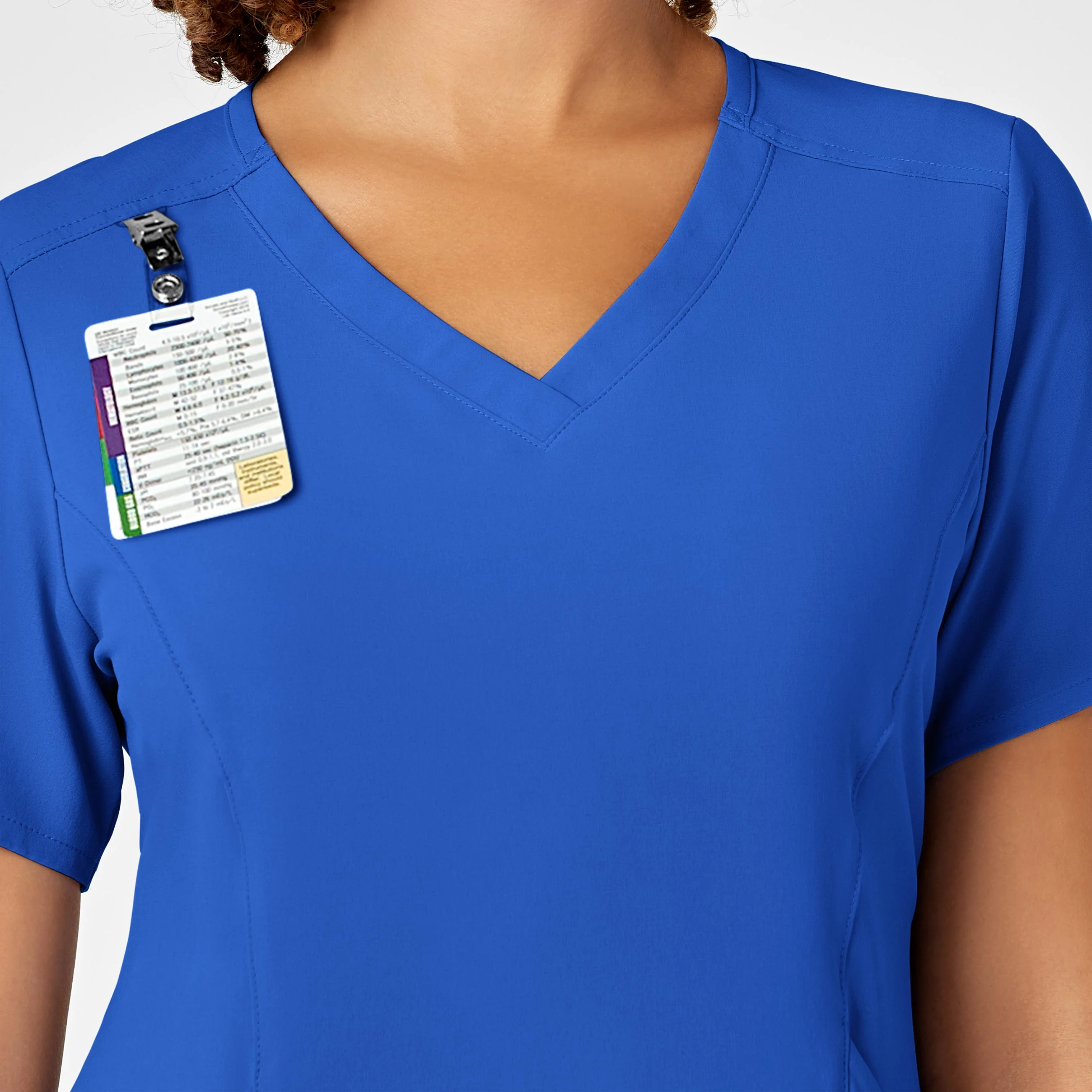 RENEW Women's V-Neck Scrub Top - Royal - Image 6