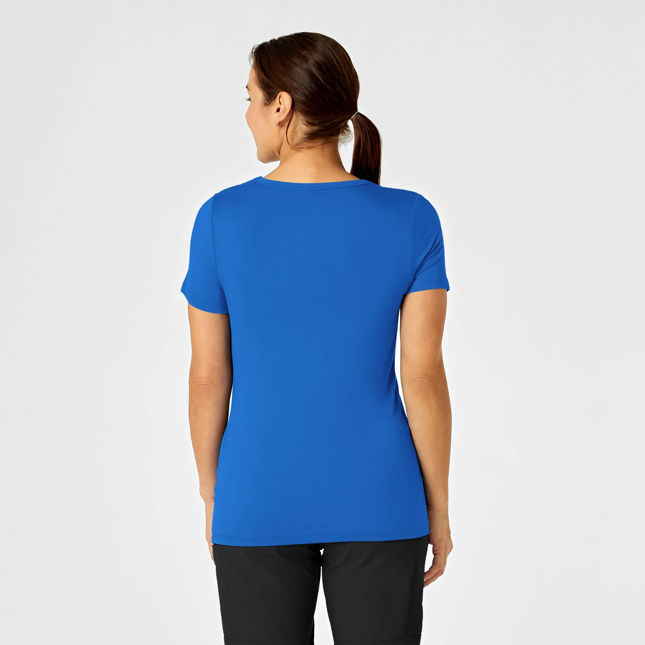 Silky Knit Short Sleeve Tee - Royal - Image 2