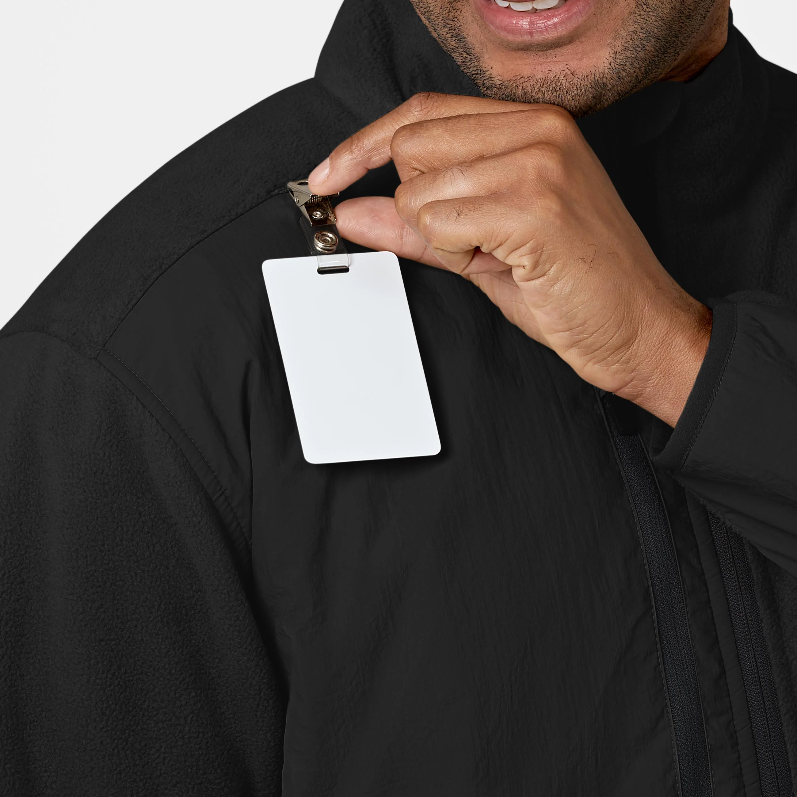 Slate Men's Micro Fleece Zip Jacket - Black - Image 6