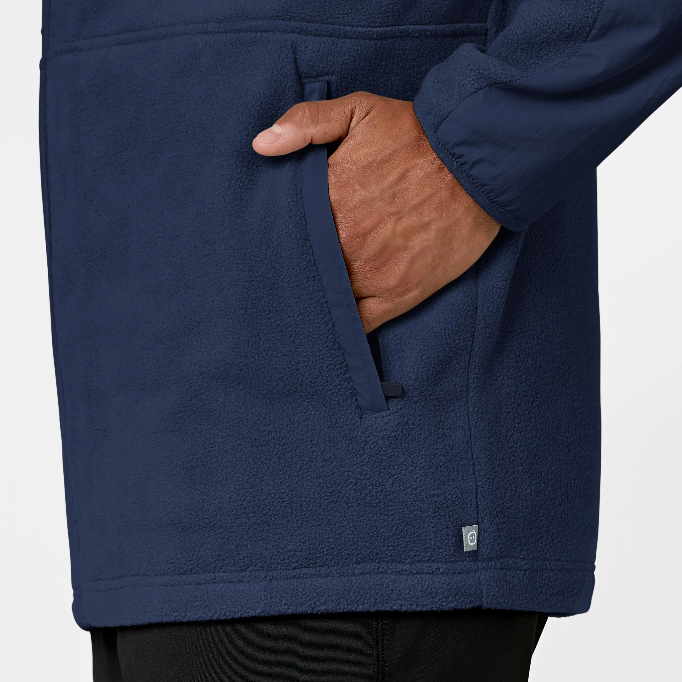 Slate Men's Micro Fleece Zip Jacket - Navy - Image 9