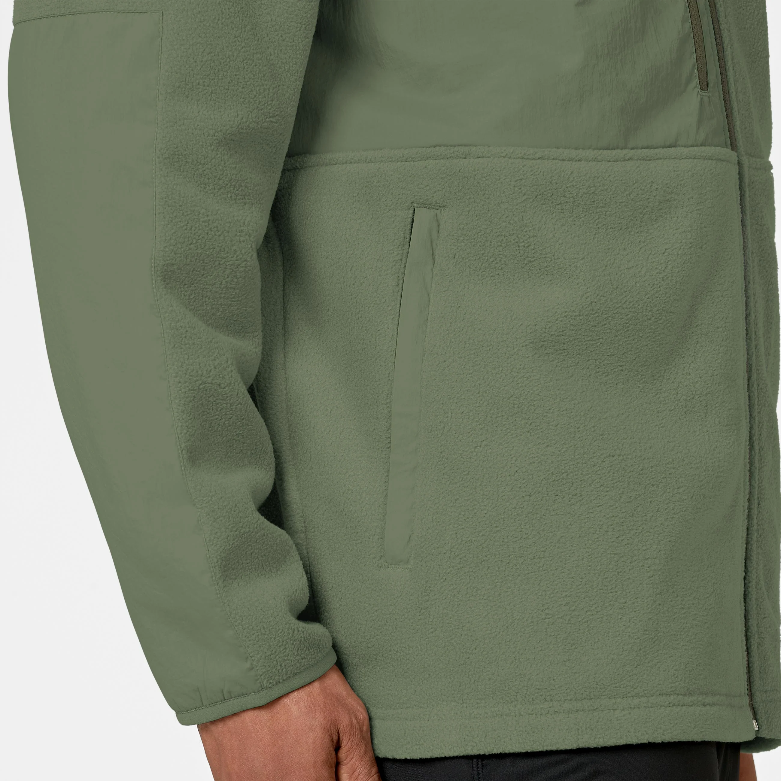 Slate Men's Micro Fleece Zip Jacket - Olive - Image 10