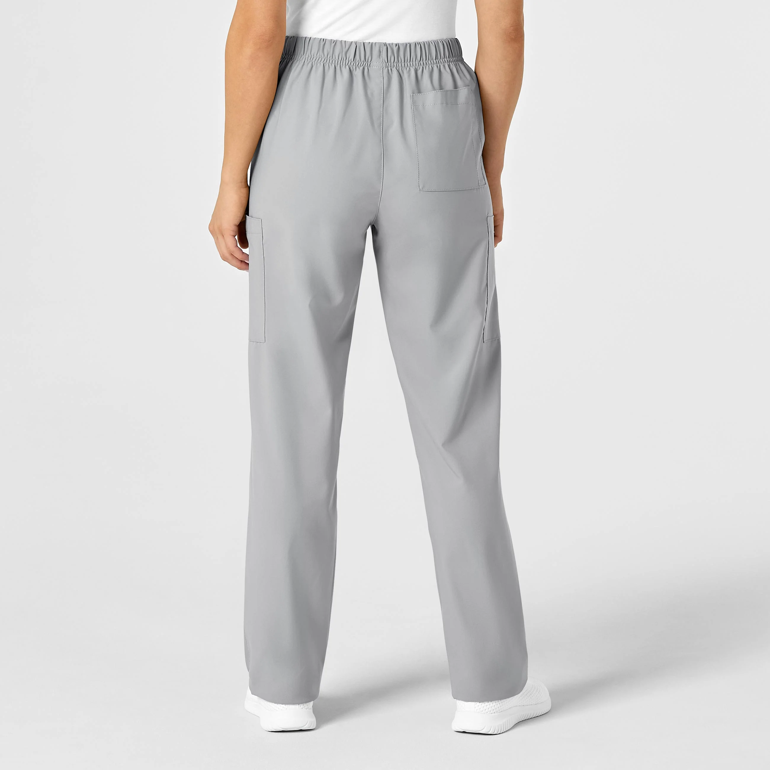W123 Unisex Multi-Cargo Scrub Pant - Grey - Image 3