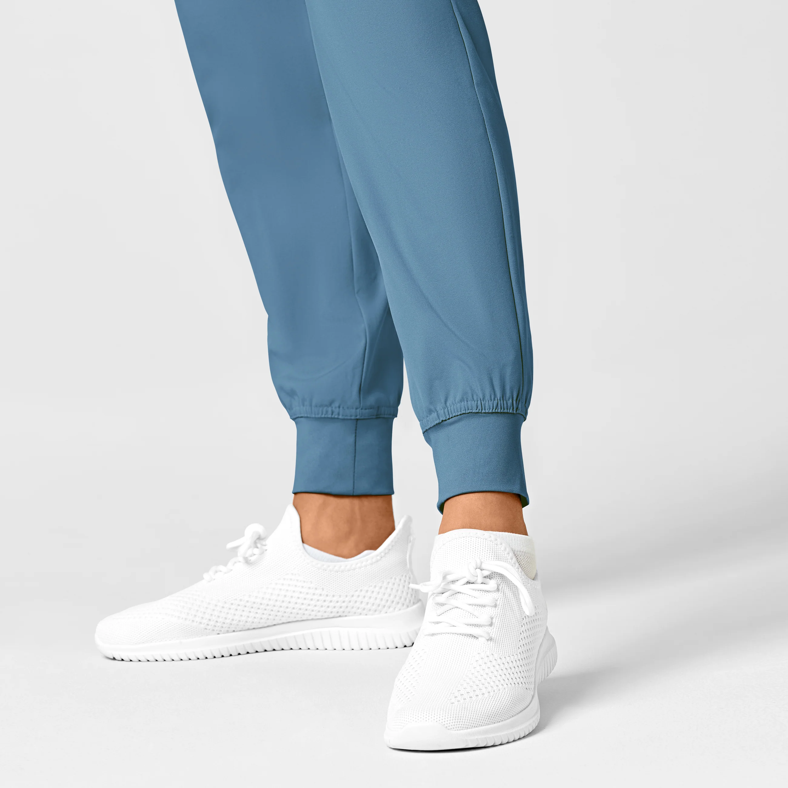 W123 Women's Comfort Waist Cargo Jogger Scrub Pant - Pacific Blue - Image 9